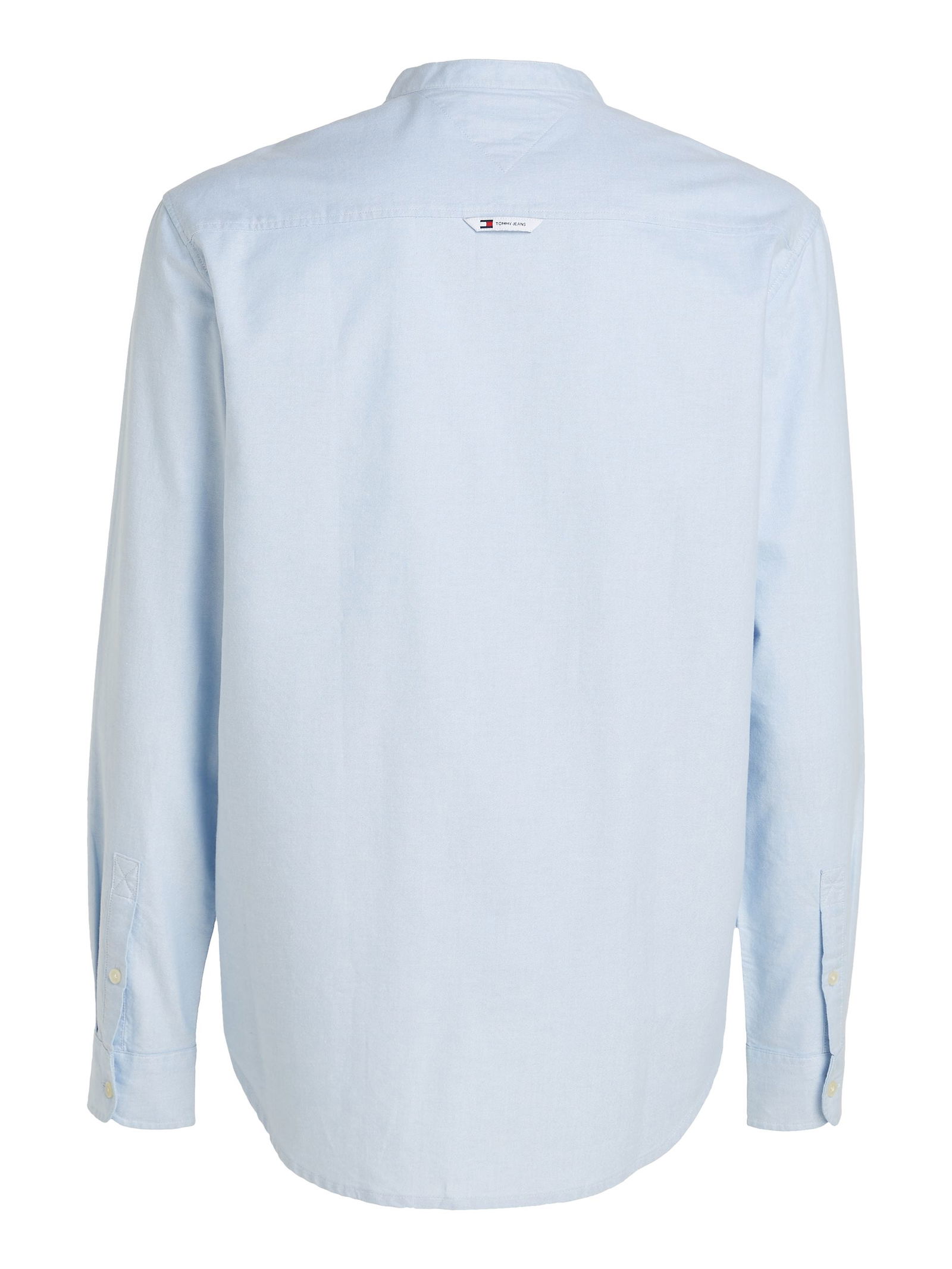  | TJM REG OXFORD MAO SHIRT, WHITE | M | moderate blue stripe