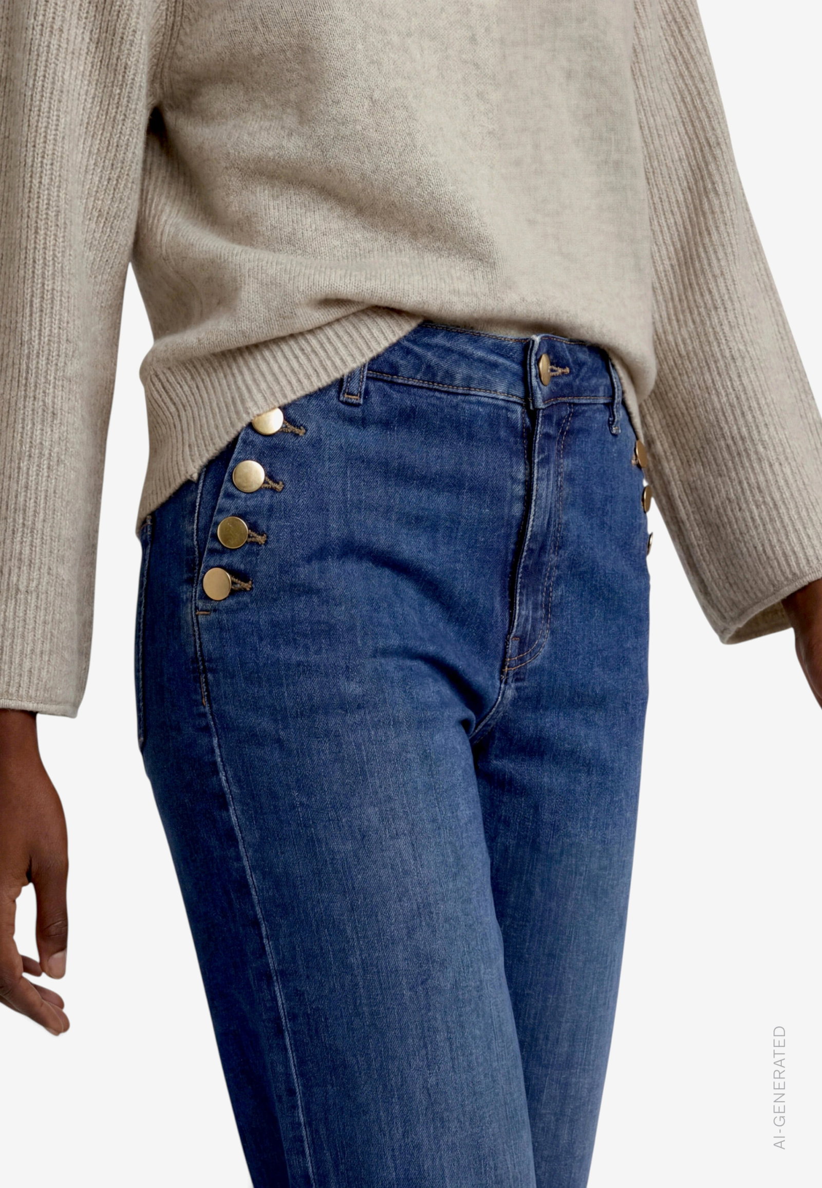 Hose Jeans 1/1 Länge, Dark Blue Denim #5