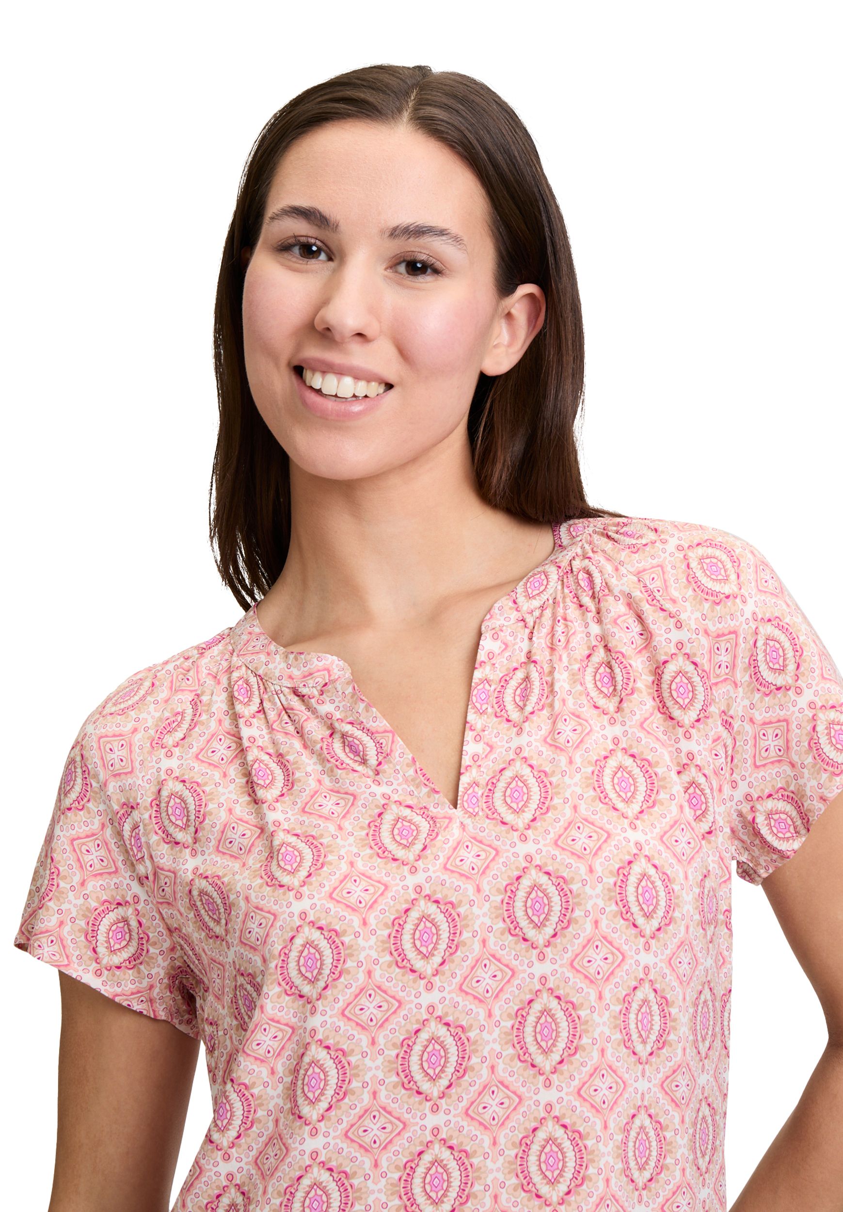 Cartoon |  Cartoon Druckbluse  | 44 | cream/apricot