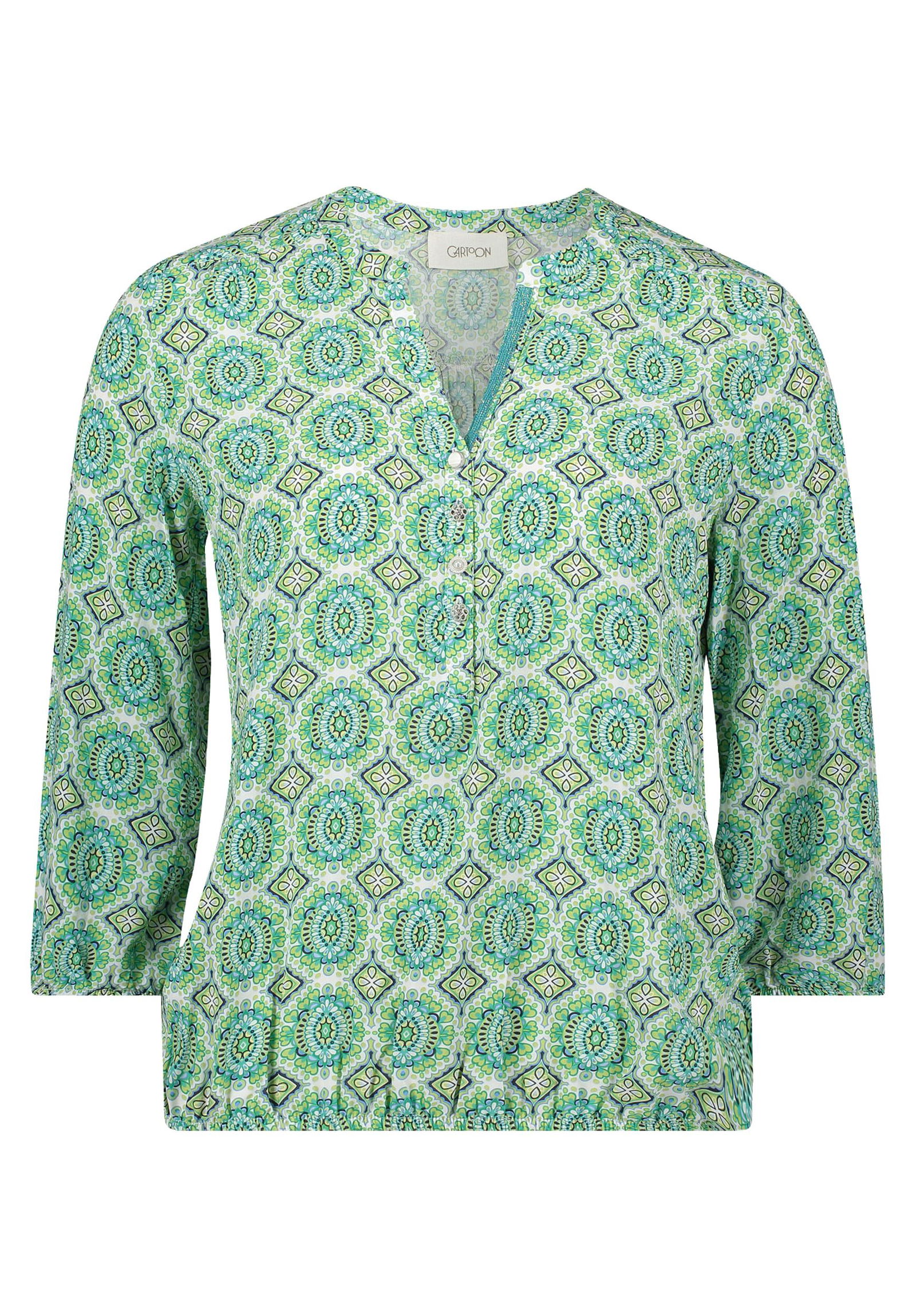 15ff25688bacca149763a4c75970debd Cartoon | Cartoon Casual-Bluse | 40 | green/blue