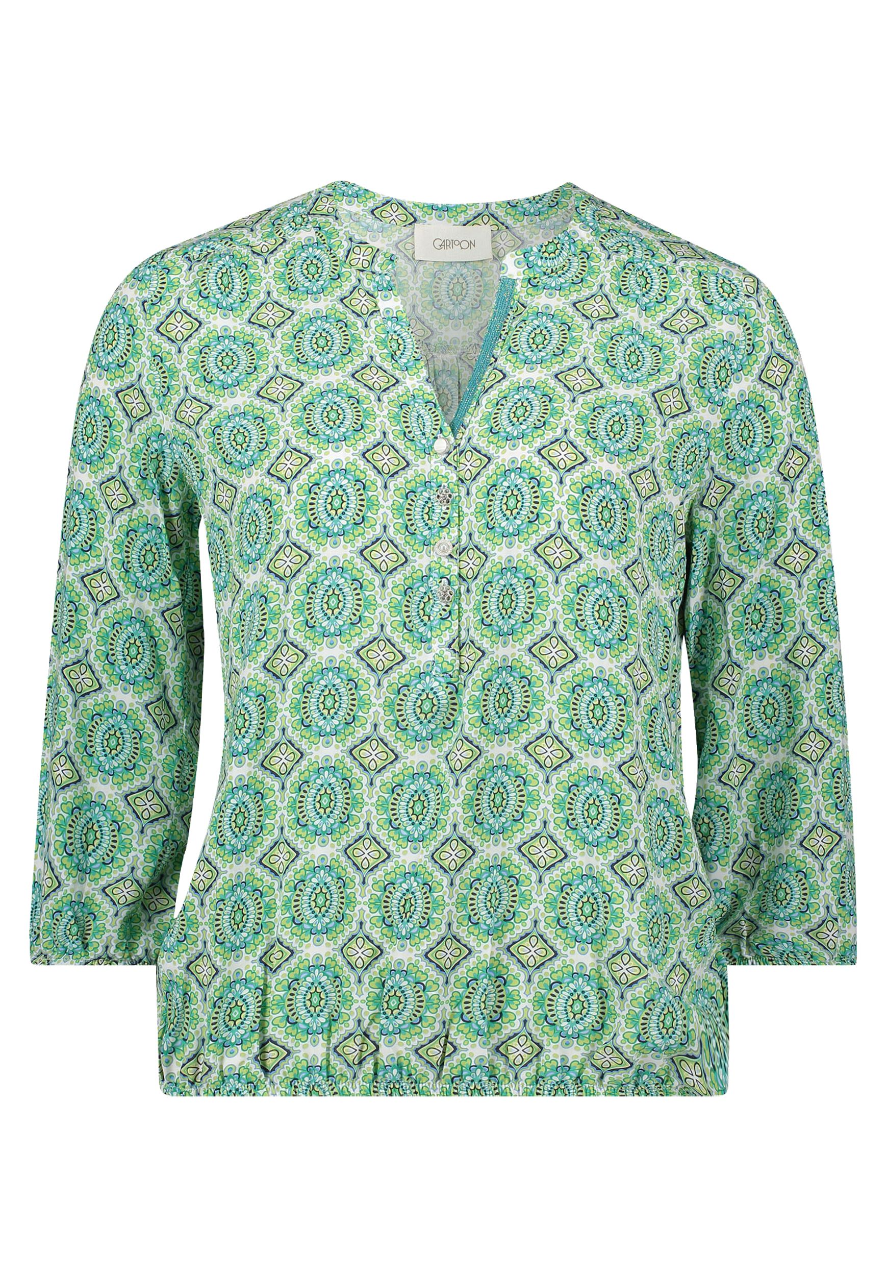 Cartoon |  Cartoon Casual-Bluse | 40 | green/blue