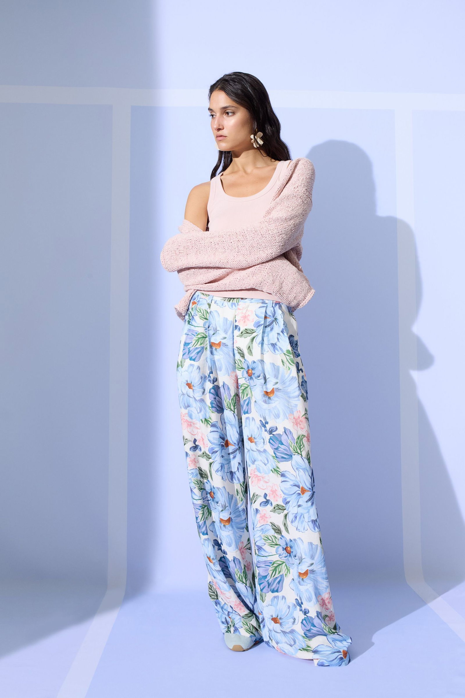 Oui |  Oui Schmale Hose  | 38 | blue white