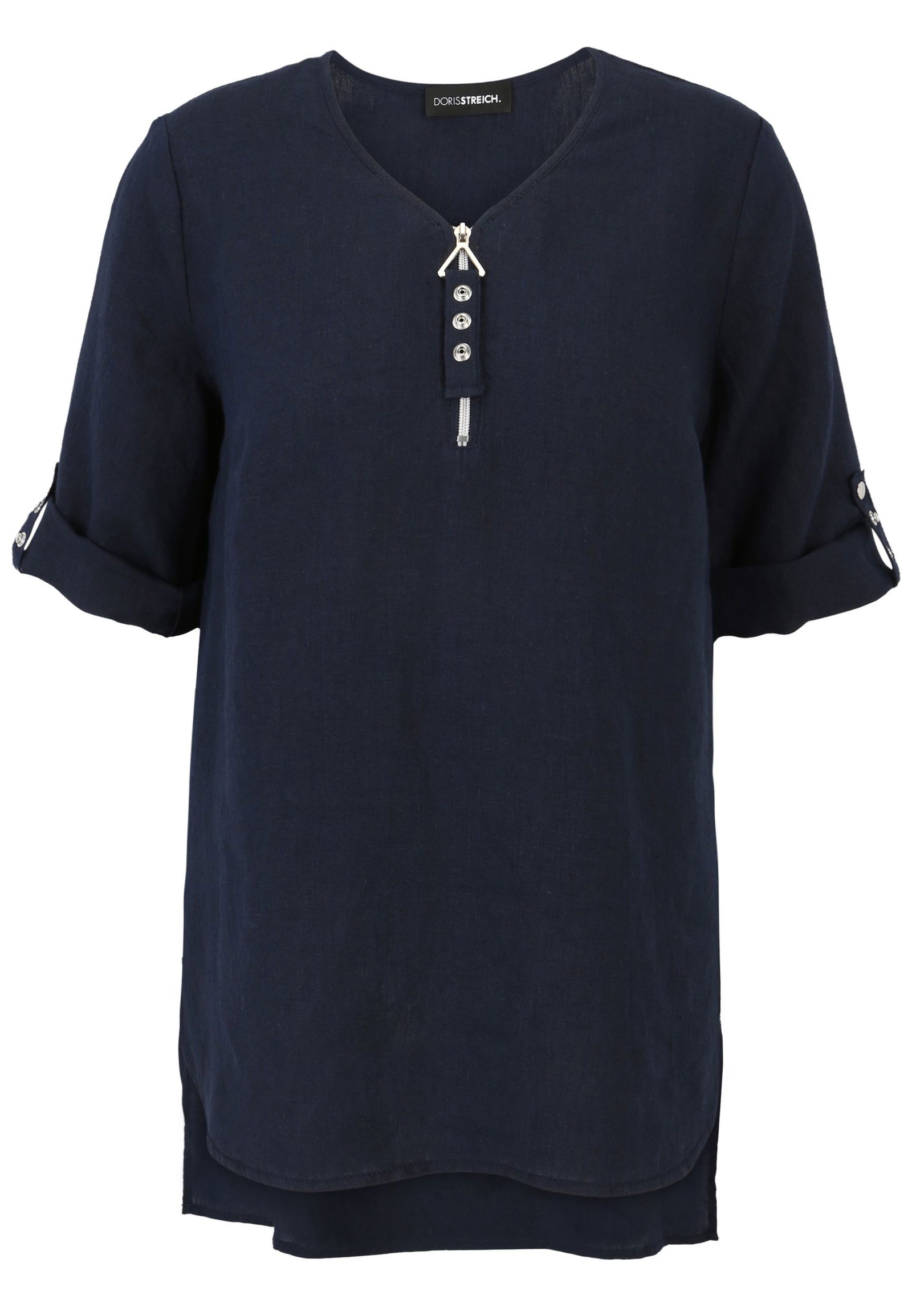 6cab58d3e6138b71ddc822e40ce8cd97 Doris Streich |  Doris Streich Bluse aus Leinen  | 46 | marine