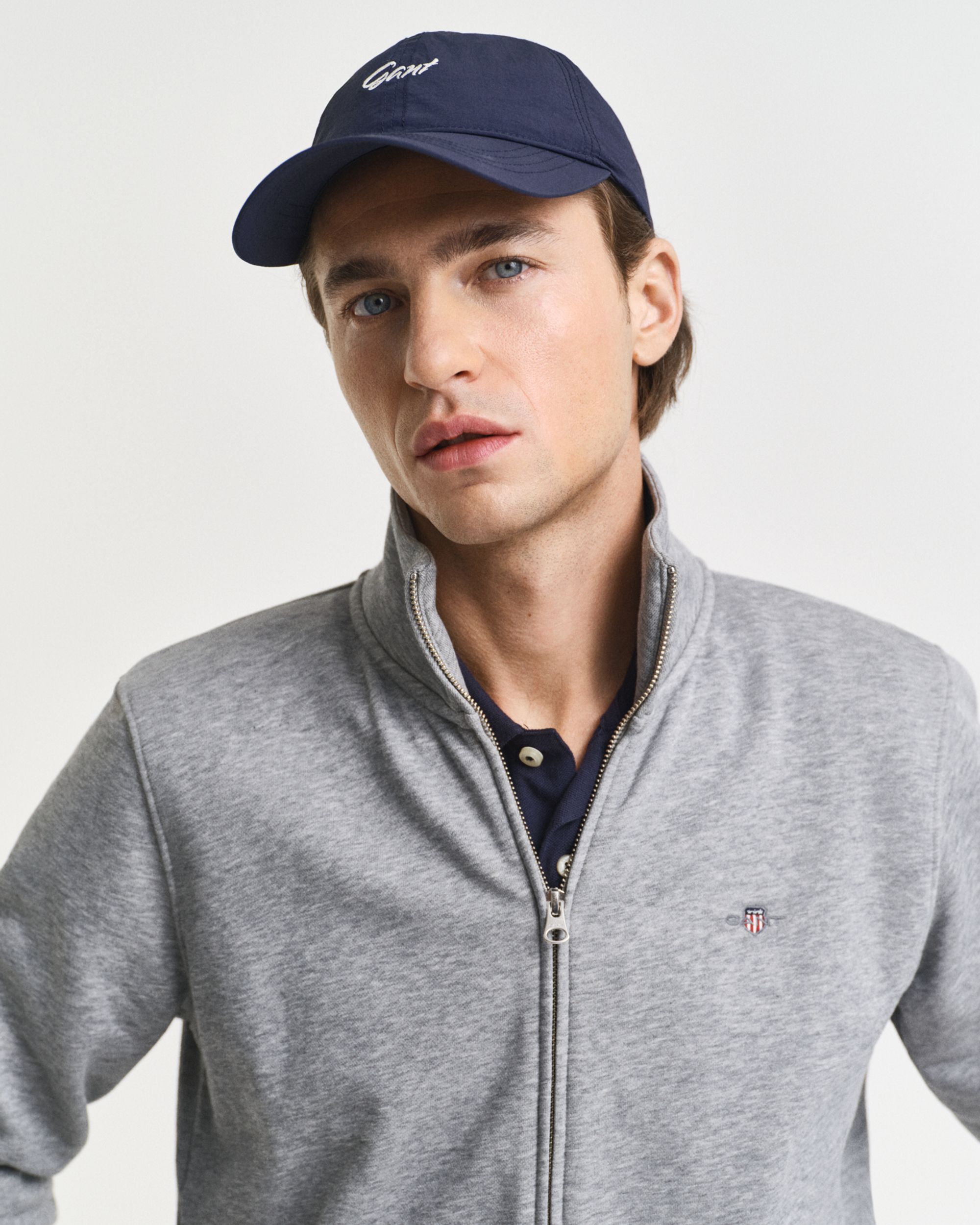 Gant |  Gant Sweatjacke "Shield" | XXXL | grey melange