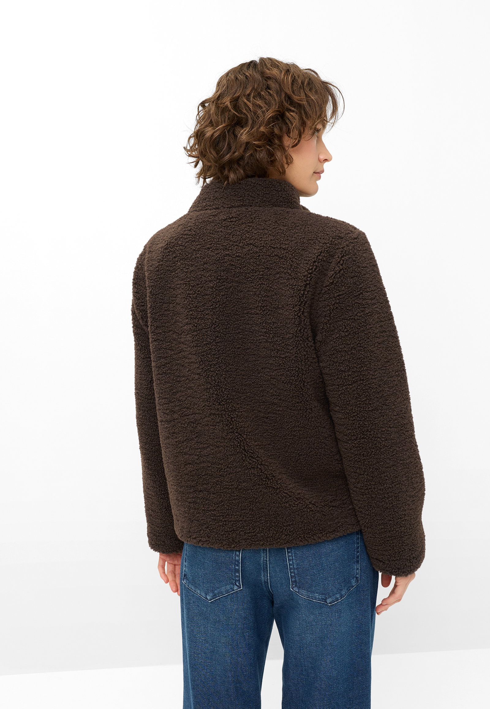 JACKE WEBPELZ, DUNKELBRAUN #4