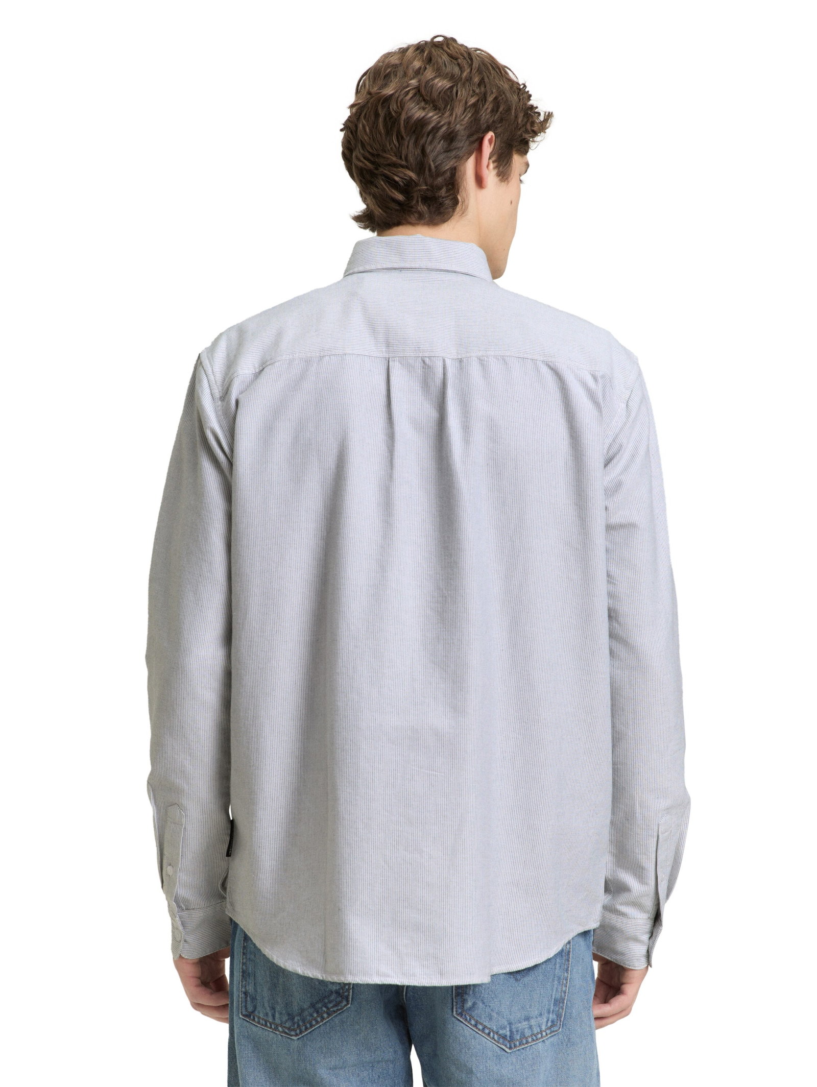 relaxed striped shirt, white small stripe #10
