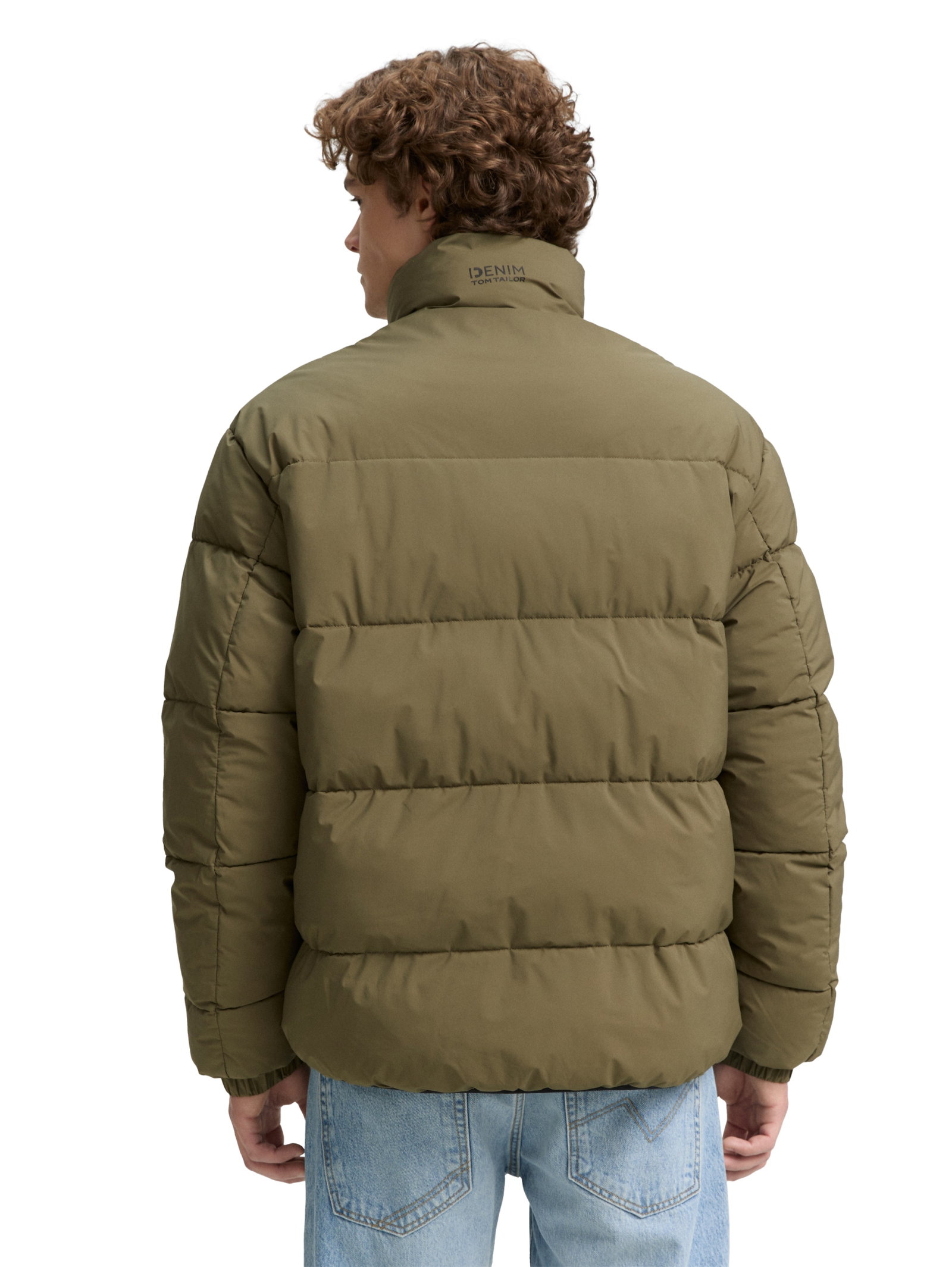 stand-up puffer jacket, jungle soil green #4