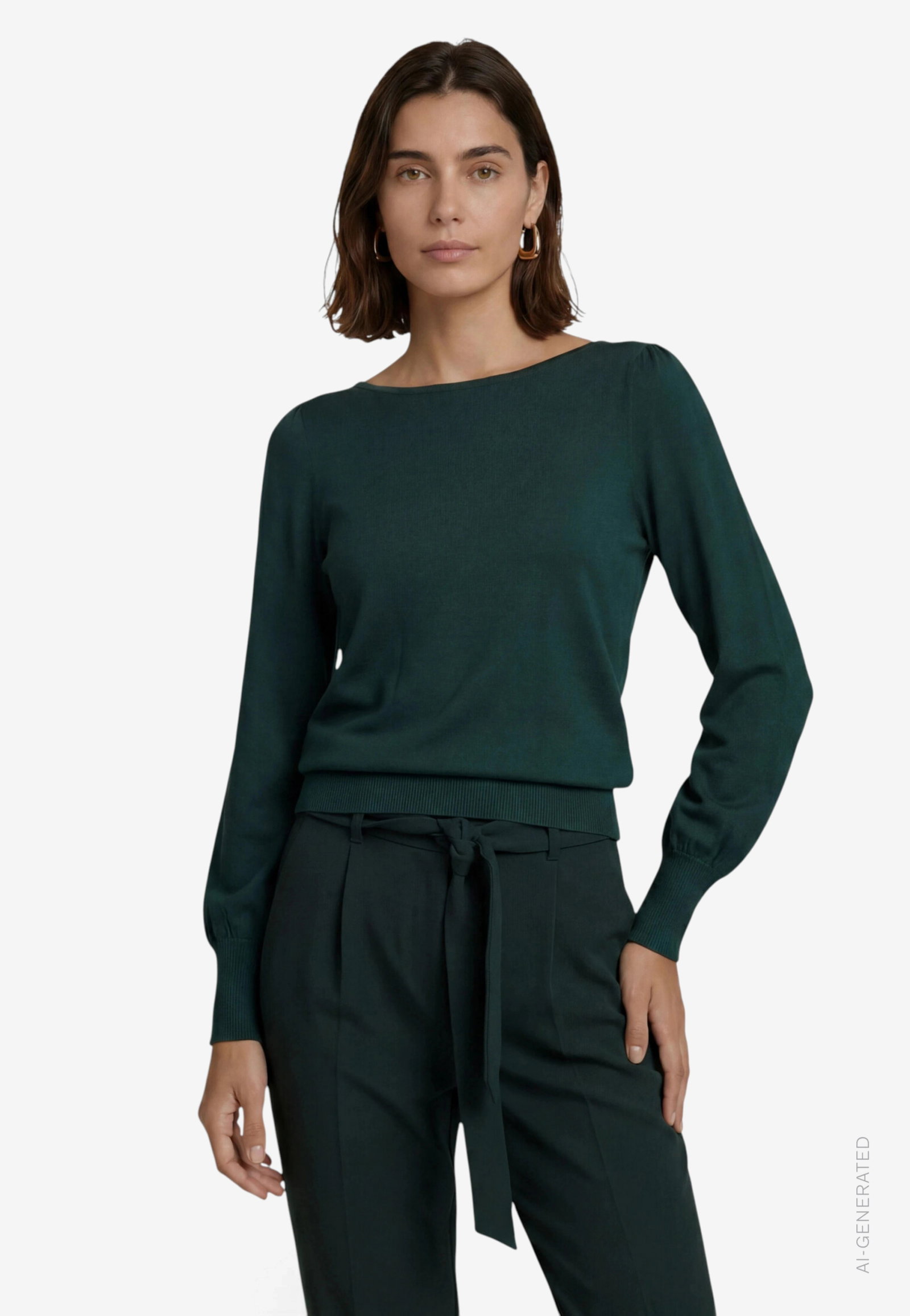 Strickpullover Kurz 1/1 Arm, Green Forest #2