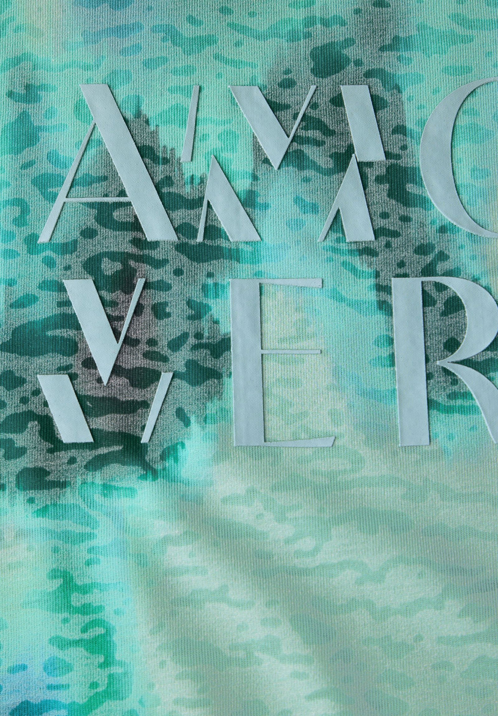 CECIL | Print-Shirt mit Wording | XXL | cool salvia green