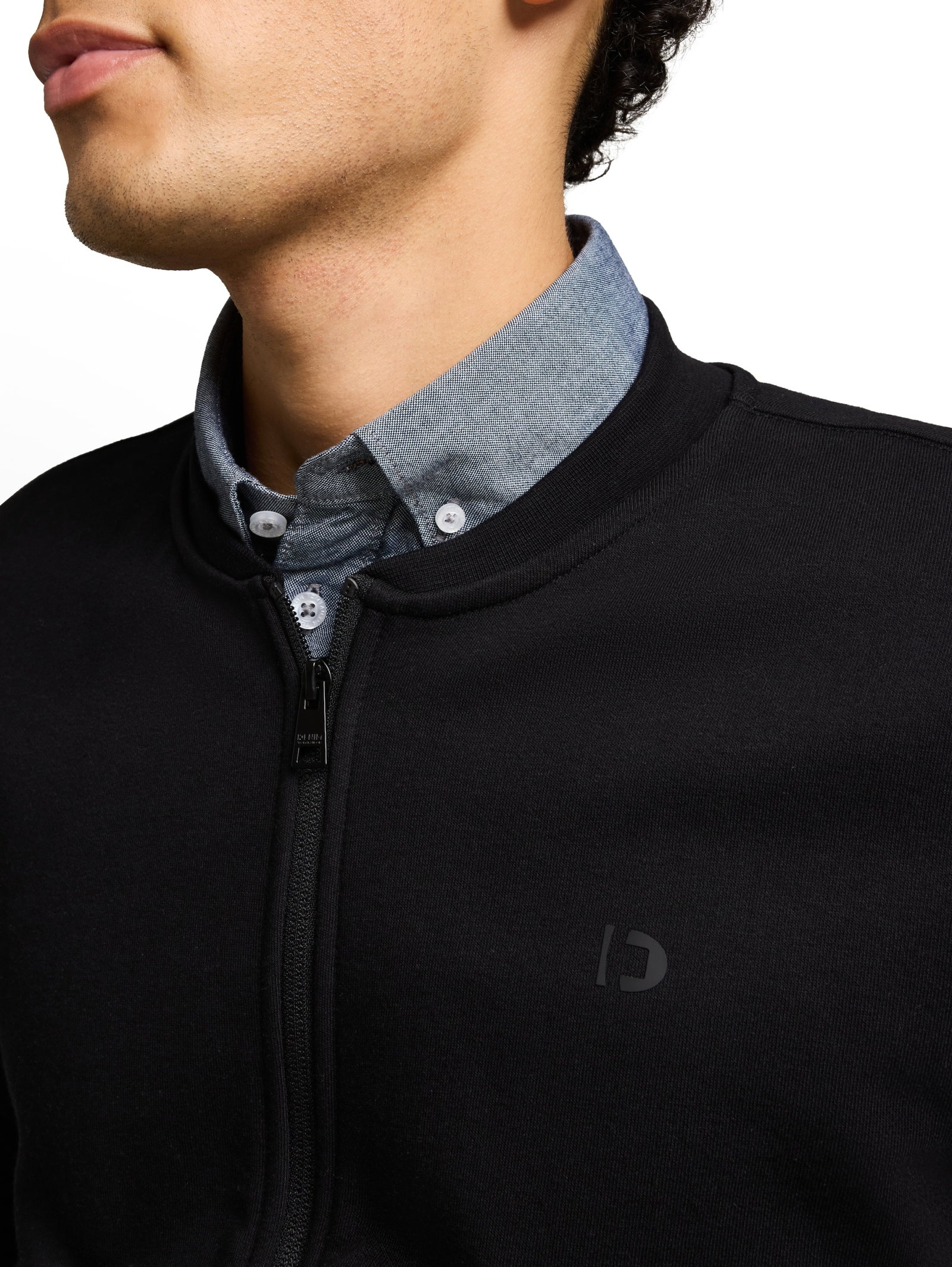 solid sweat  bomber, Black #5