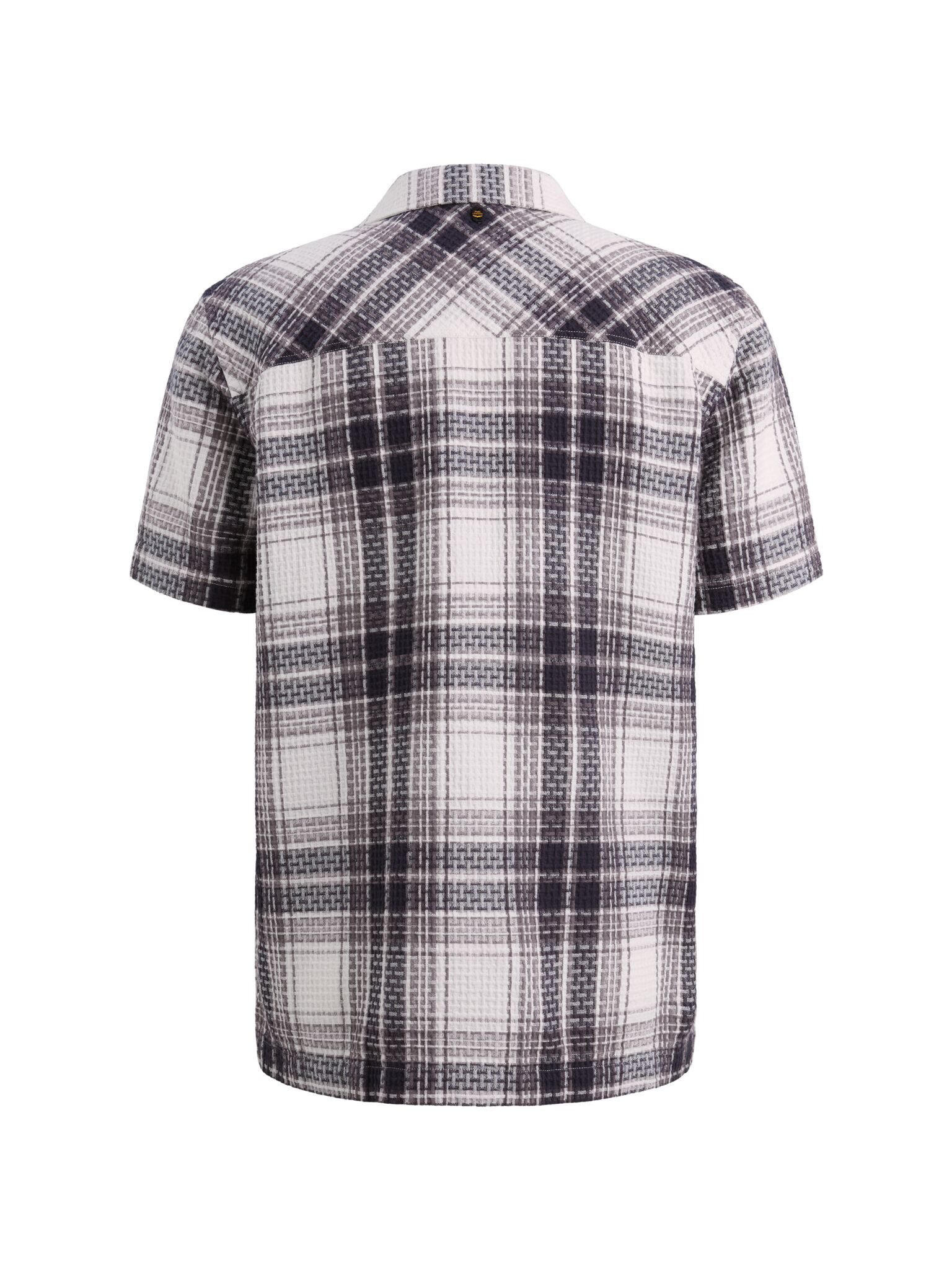 Short Sleeve Shirt Waffle Big Chec, Moonscape #2