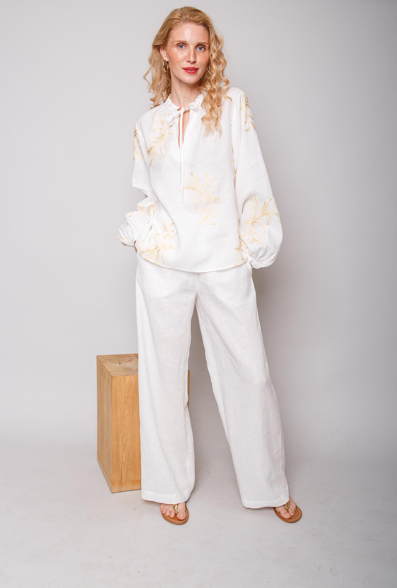 Emily van den Bergh Damenbluse mit liebevollen Details #1