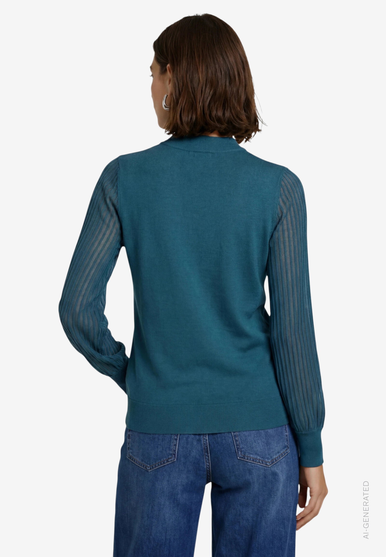 Strickpullover Kurz 1/1 Arm, Green Forest #3