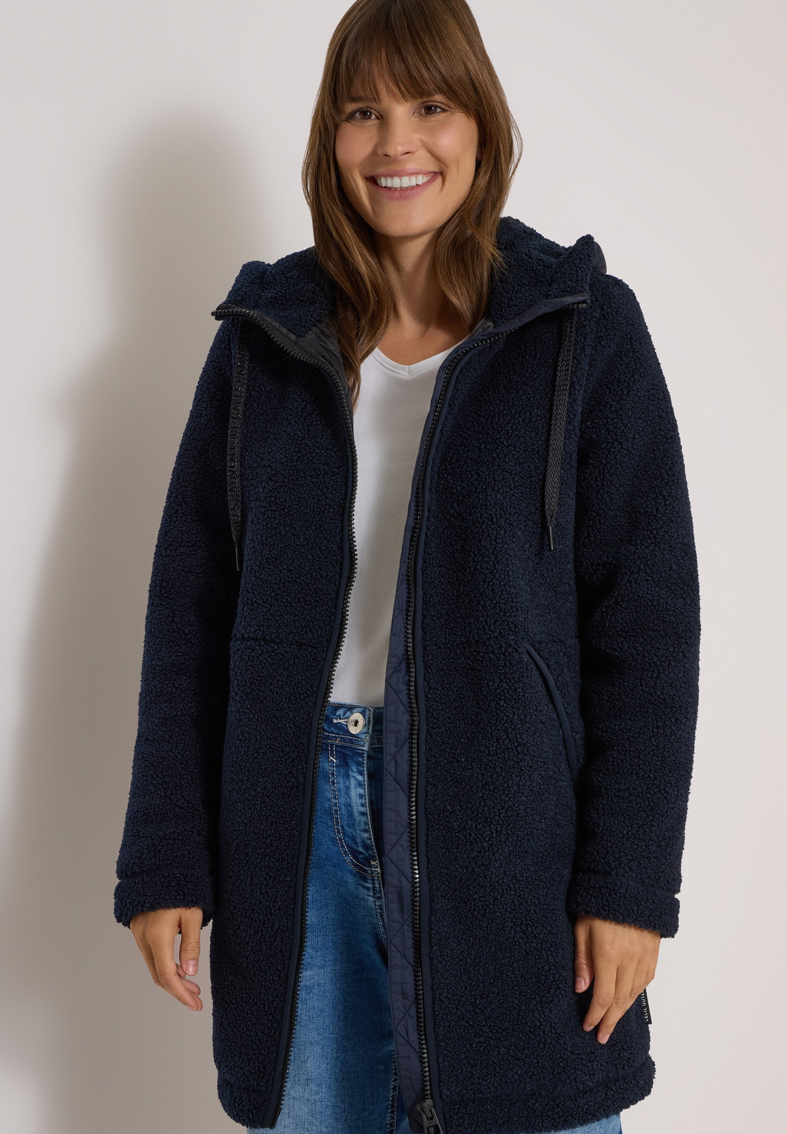TOS Teddy Matmix Coat, dark navy blue #6