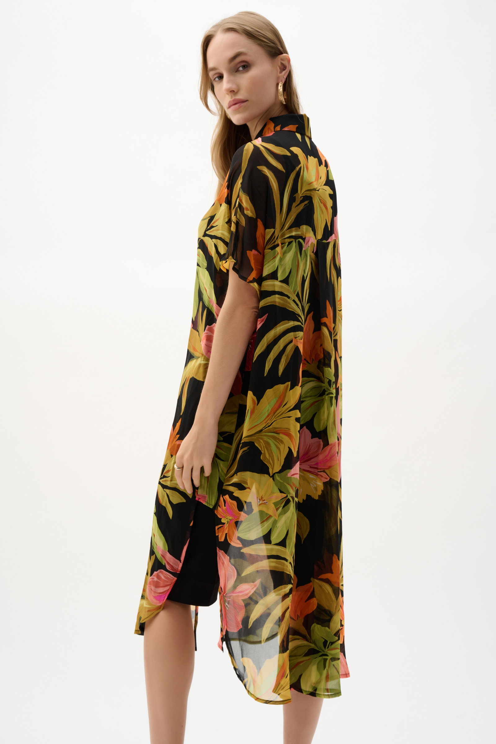 Joseph Ribkoff Chiffon-Bluse mit tropischem Print #3