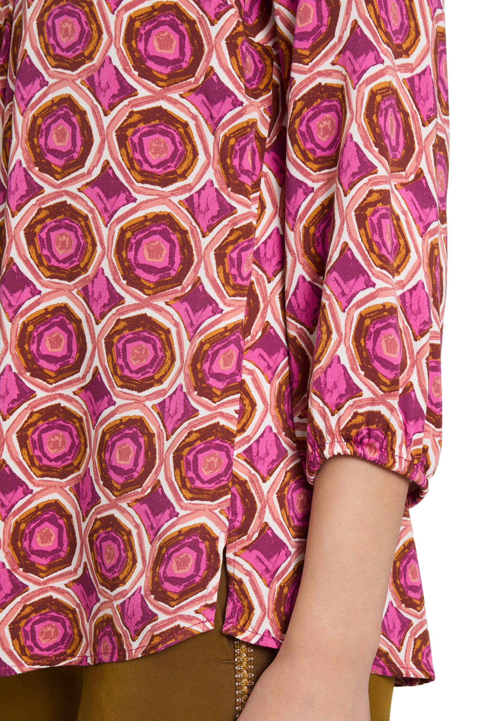 Cartoon |  Cartoon Druckbluse  | 38 | weiß/violett