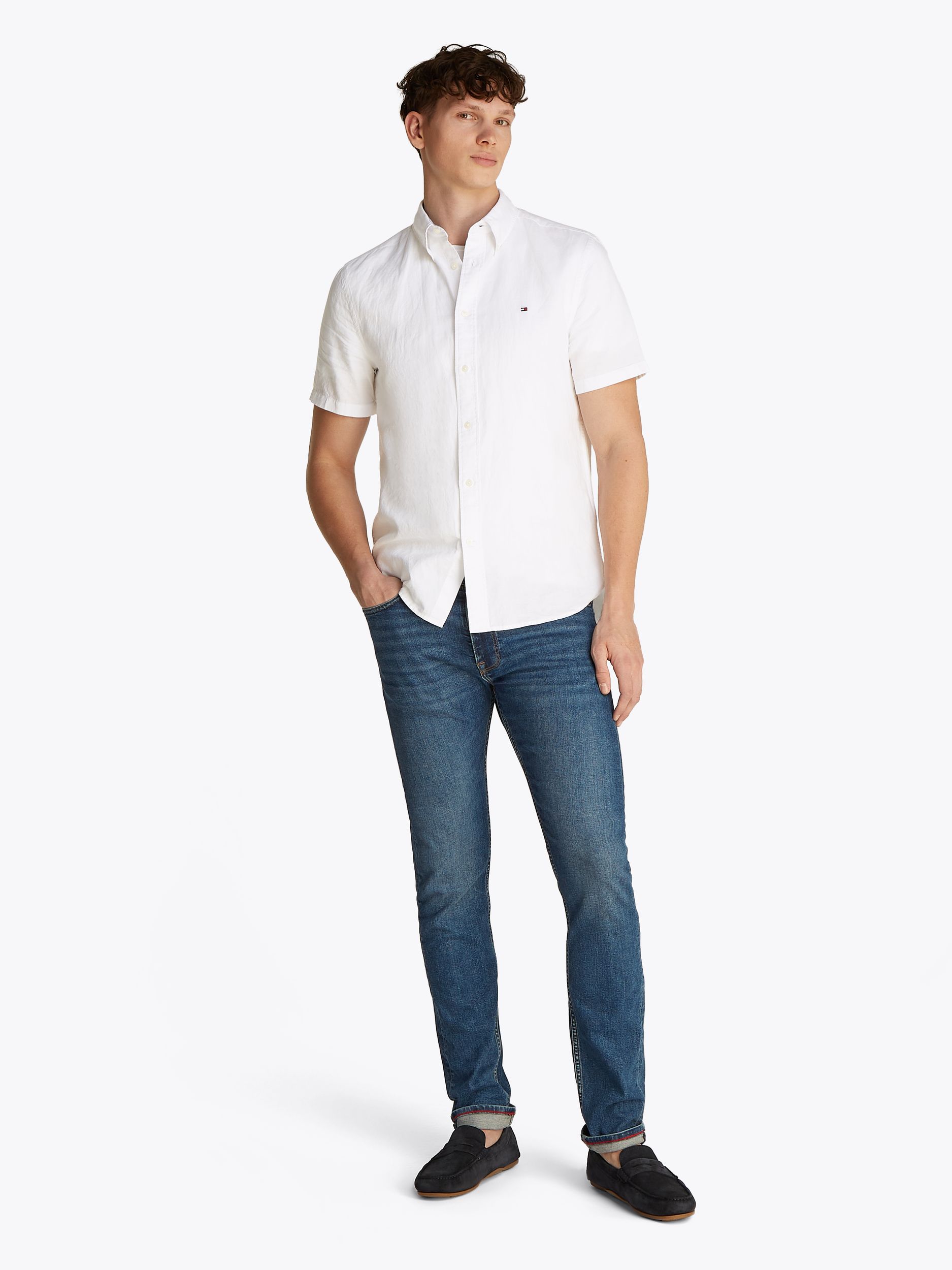 Tommy Hilfiger |  Tommy Hilfiger Hemd Regular Fit  | L | th optic white