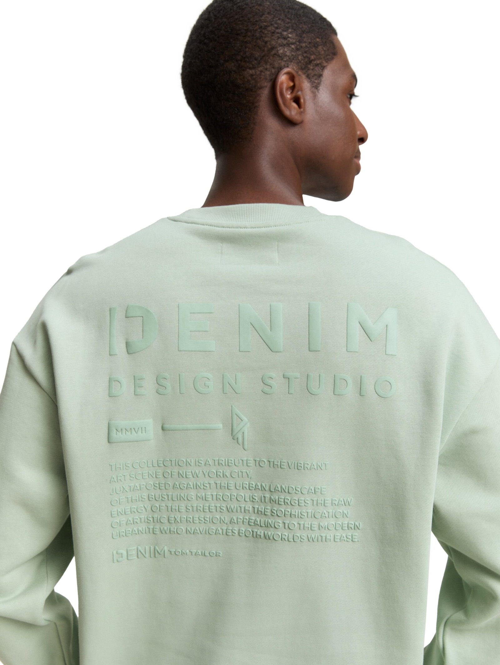 relaxed printed crewneck sweat, Fresh Mint Green #6