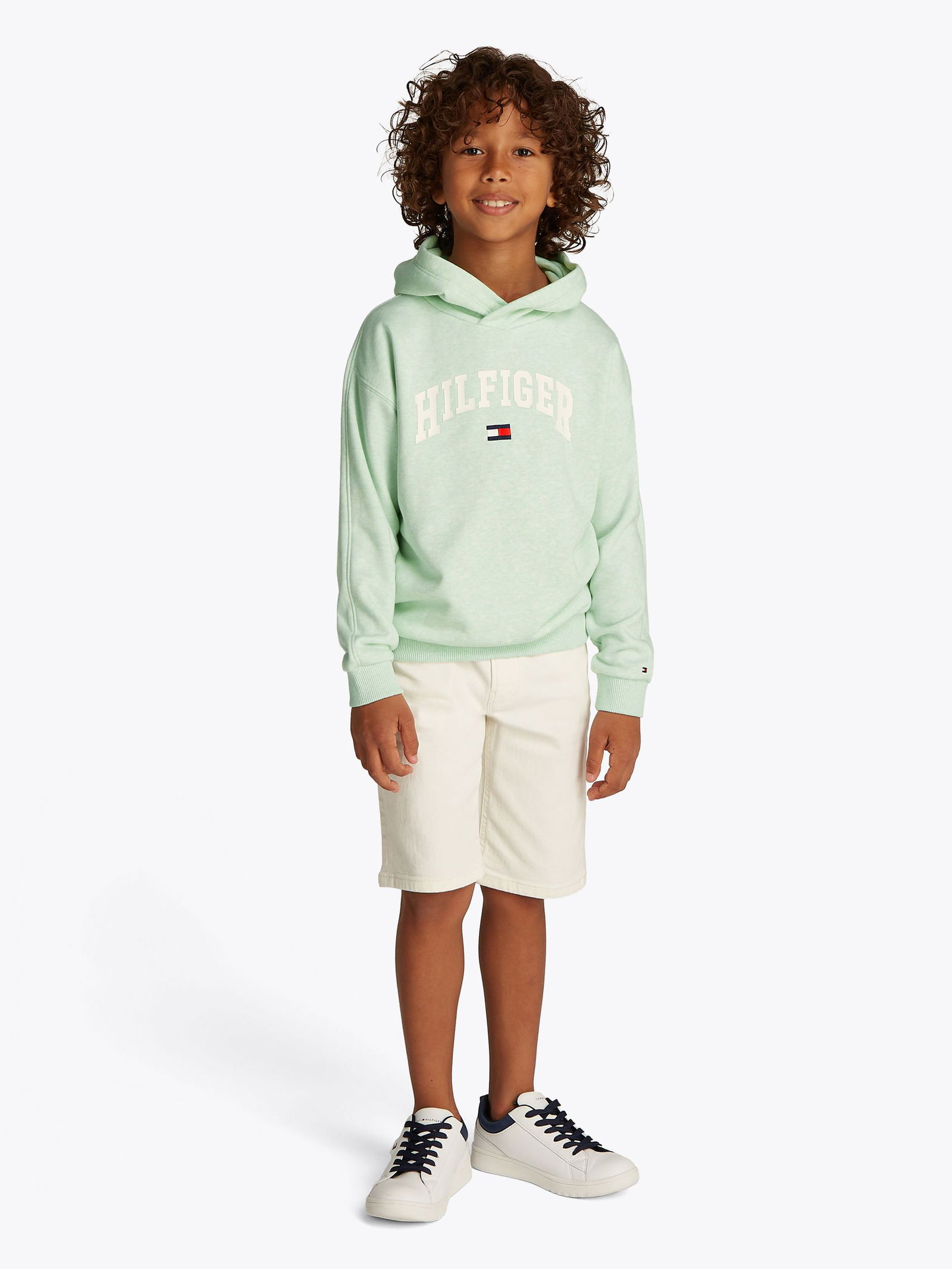 Tommy Hilfiger |  HILFIGER VARSITY HOODIE | 14 | dew green heather