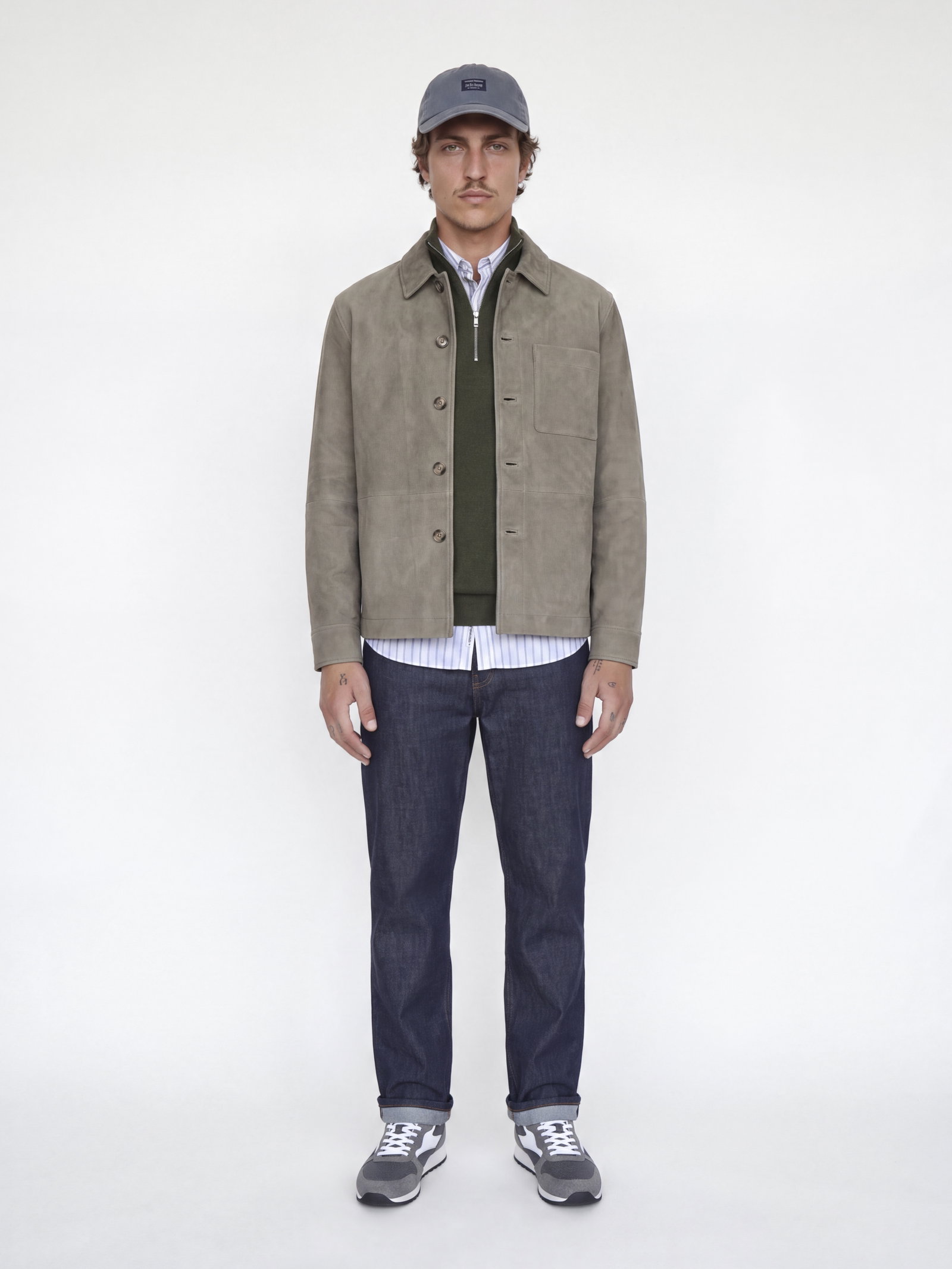 JPRBLAMILANO STITCH KNIT HALF ZIP S, Rosin/Melange #6