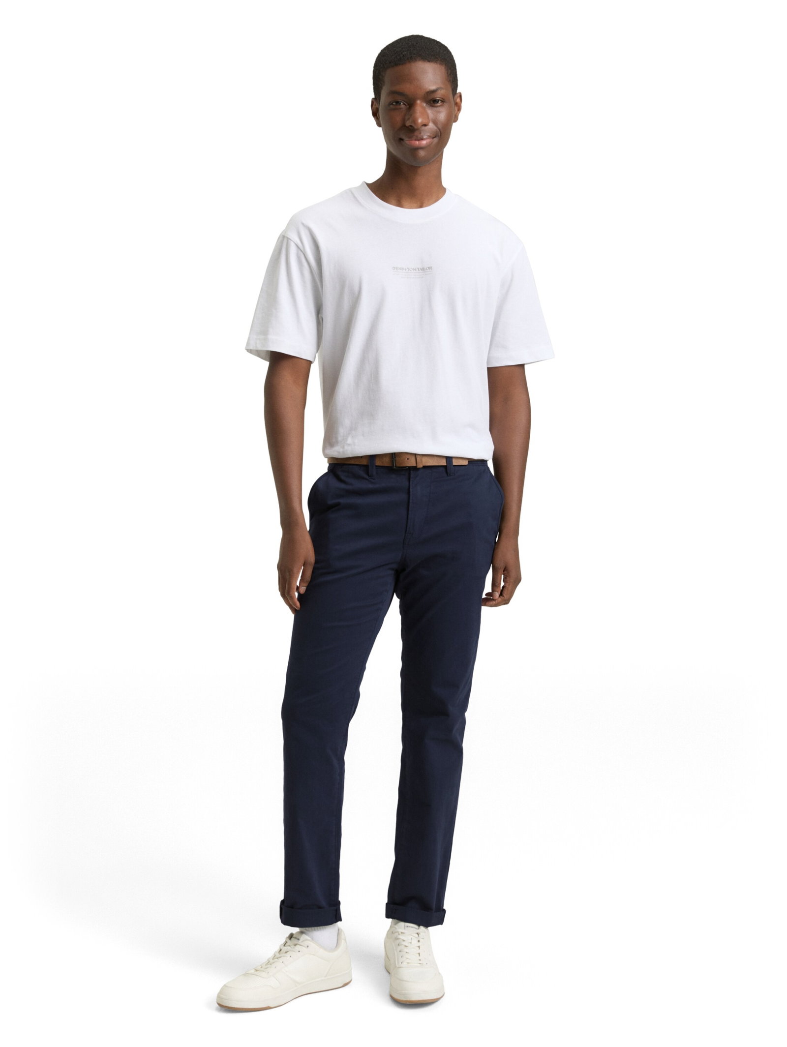 Slim Chino with belt, sky captain blue #6