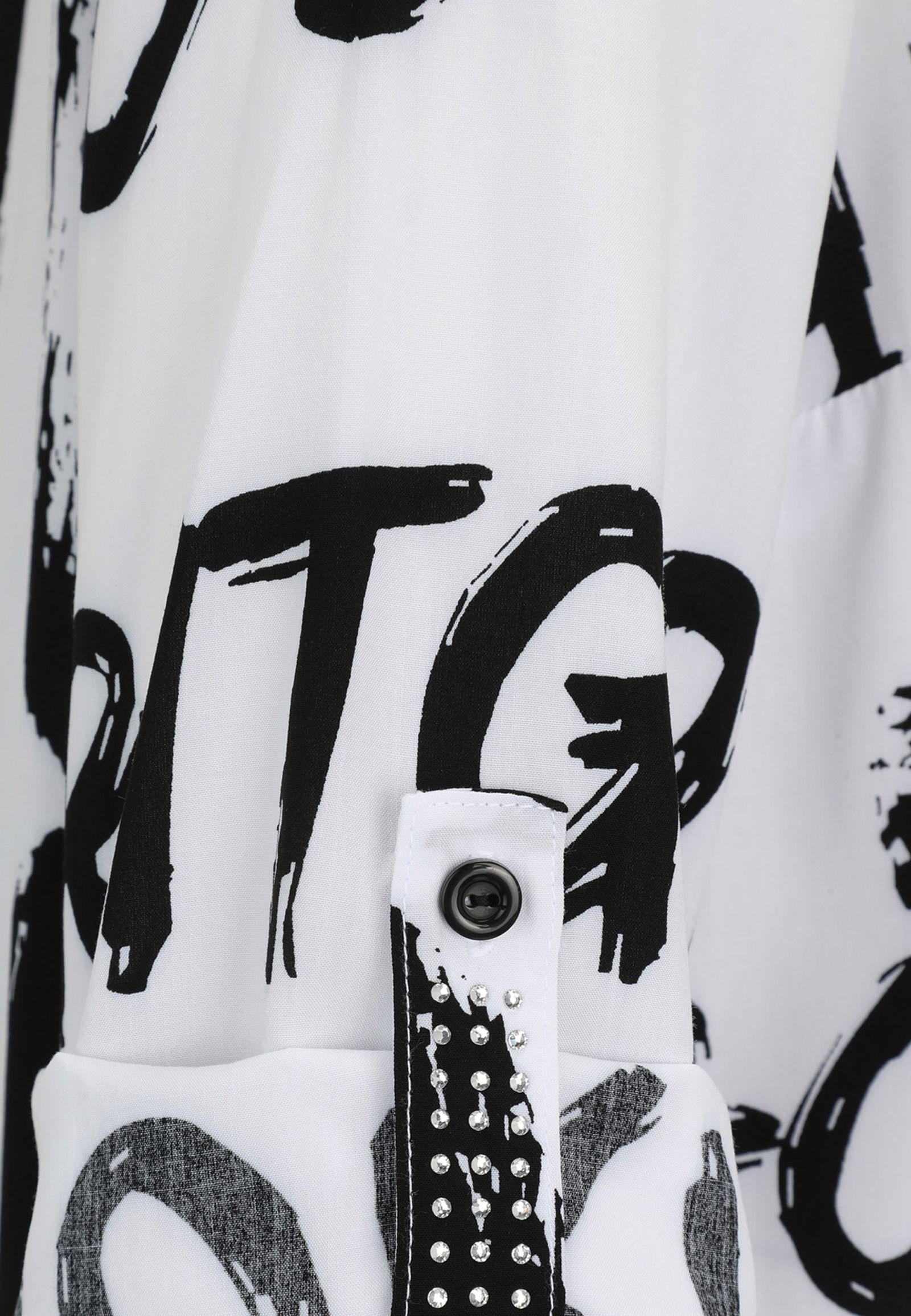 Doris Streich |  Doris Streich Druckbluse  | 46 | schwarz/weiß