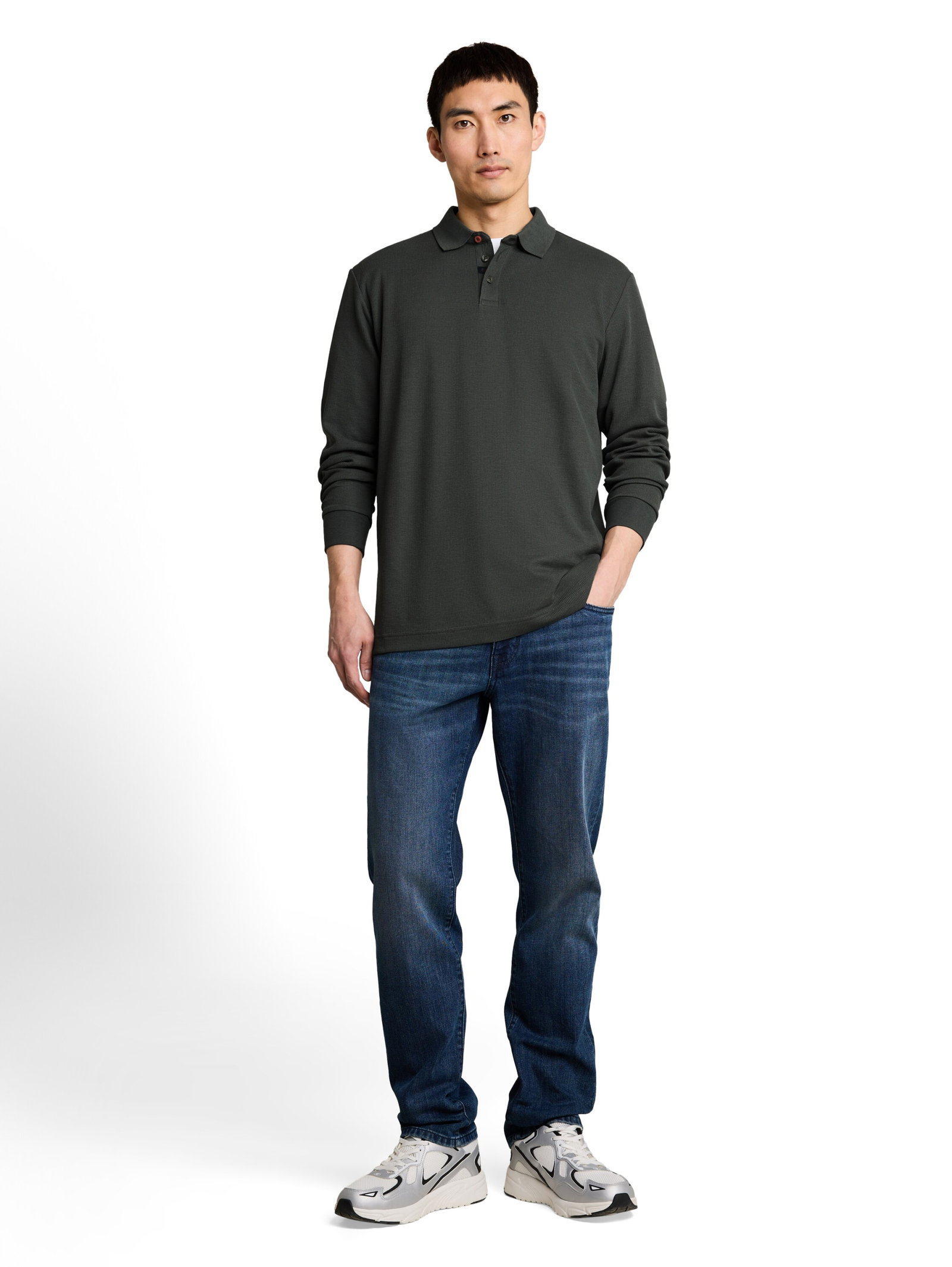 structured polo, Darkest Olive #3