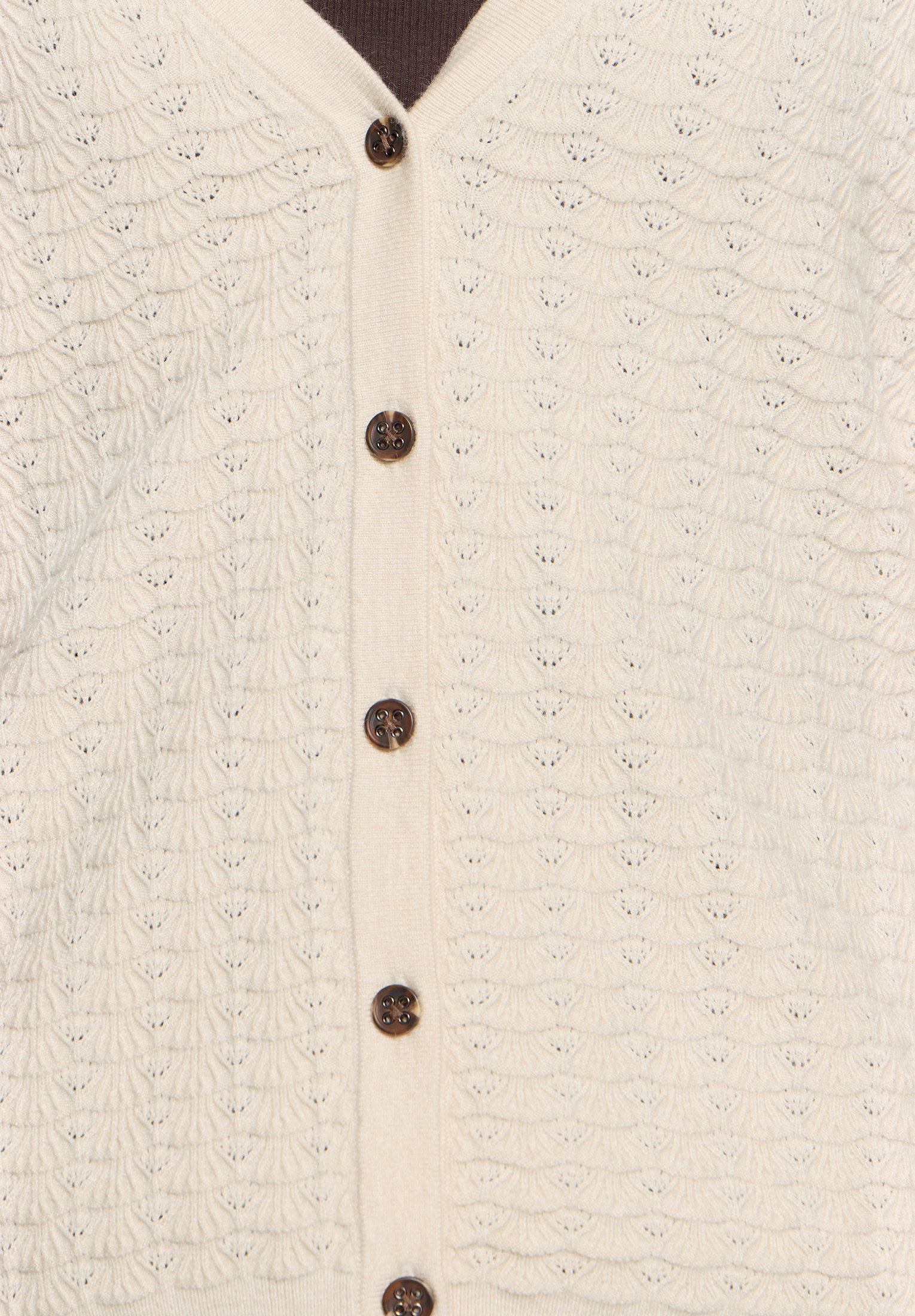Strickjacke Kurz 3/4 Arm, Silky Beige #7