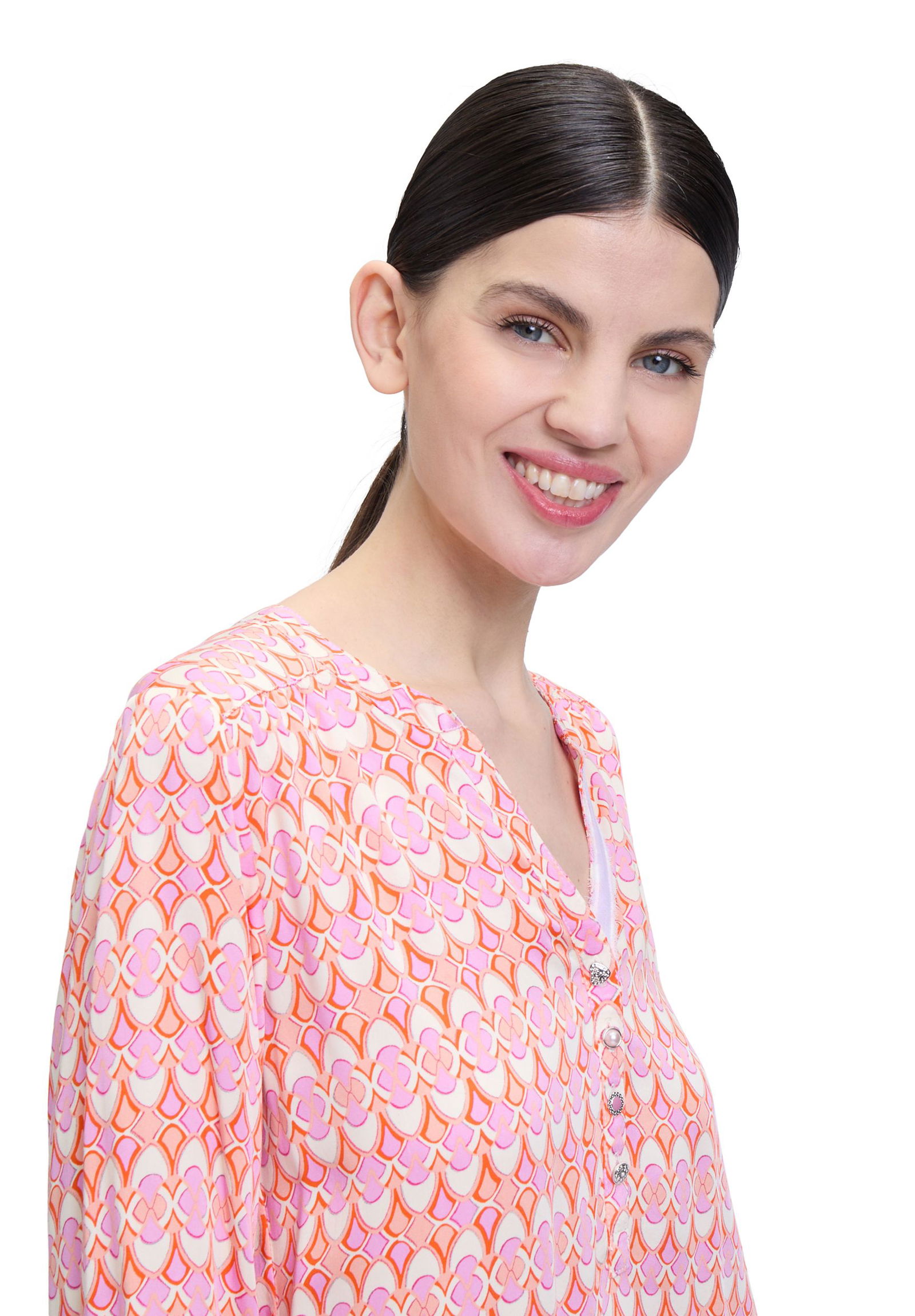 Cartoon |  Cartoon Druckbluse  | 42 | orange/rosé