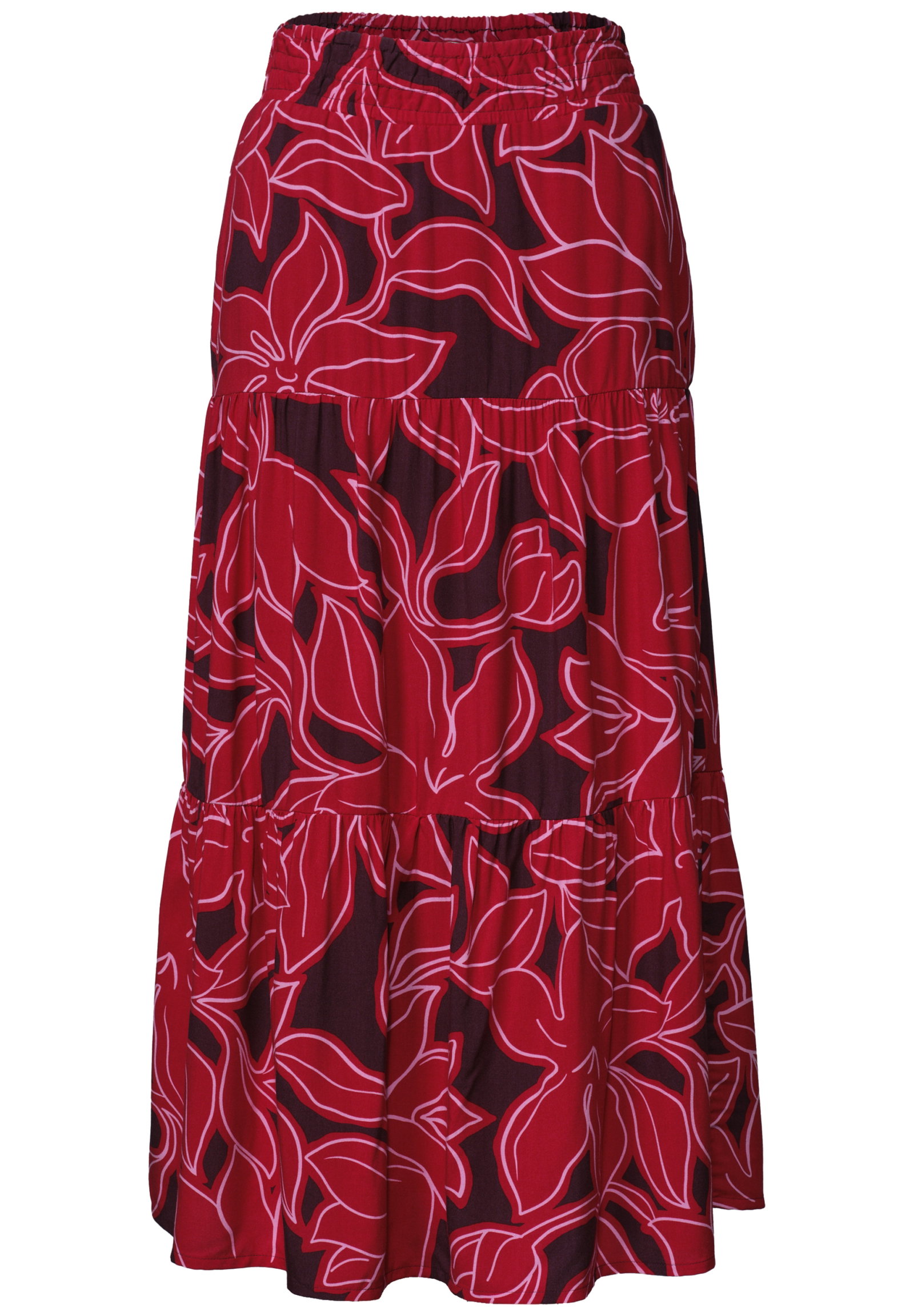 Maxi Volant_AOP, salsa red #1
