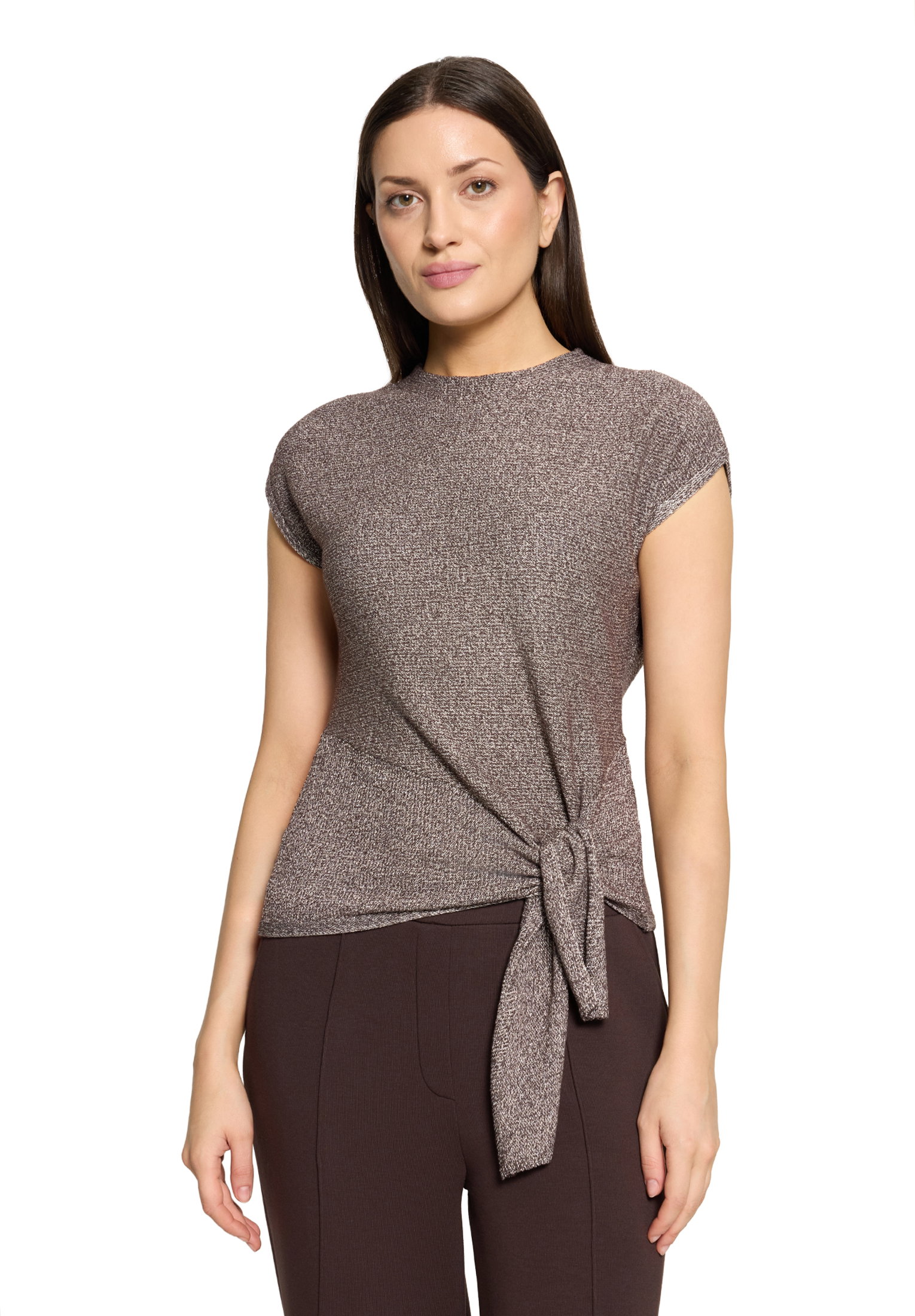 Shirt Kurz 1/2 Arm, Brown Melange #3