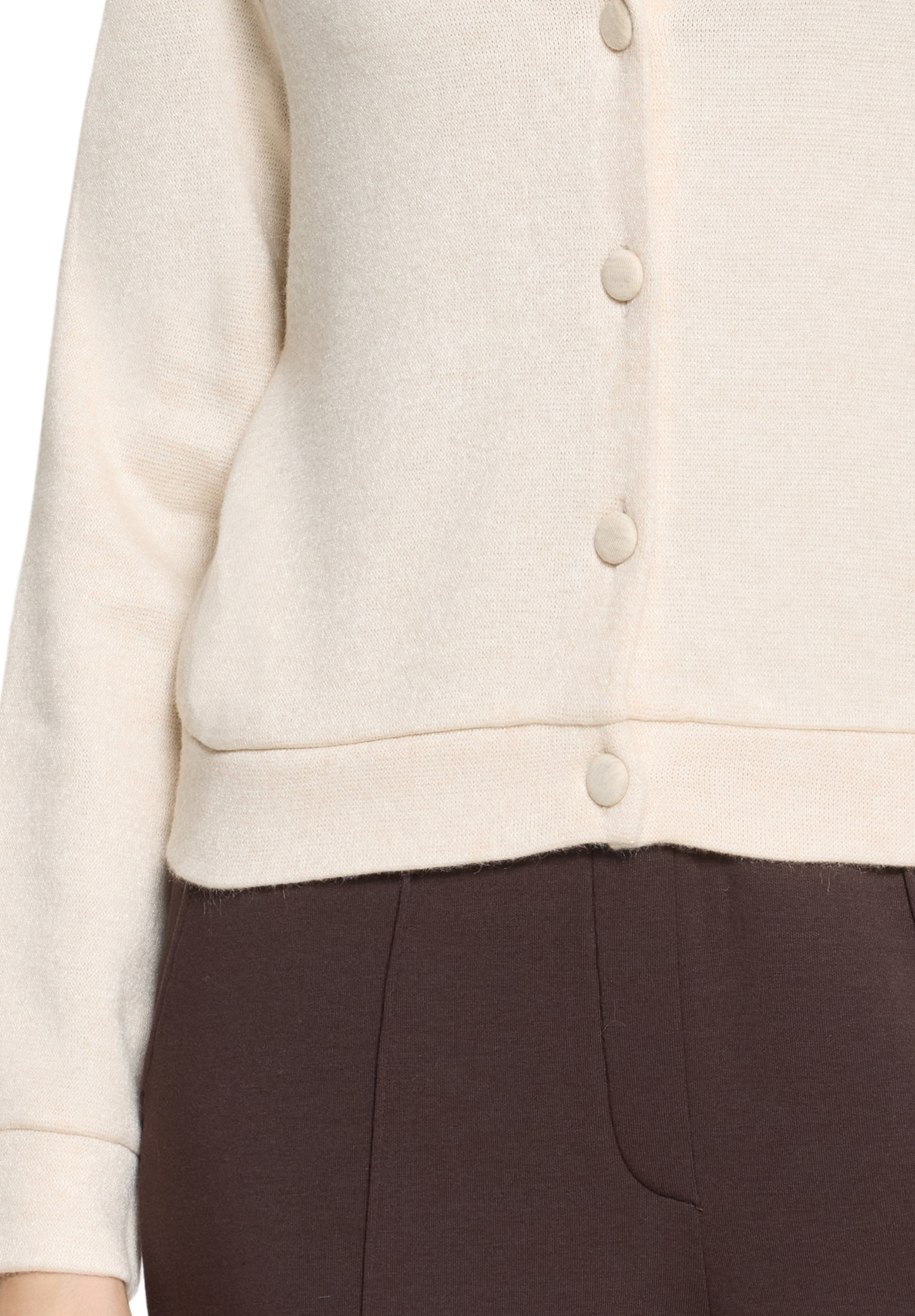 Shirt Jacke Kurz 1/1 Arm, Light Beige Melange #7