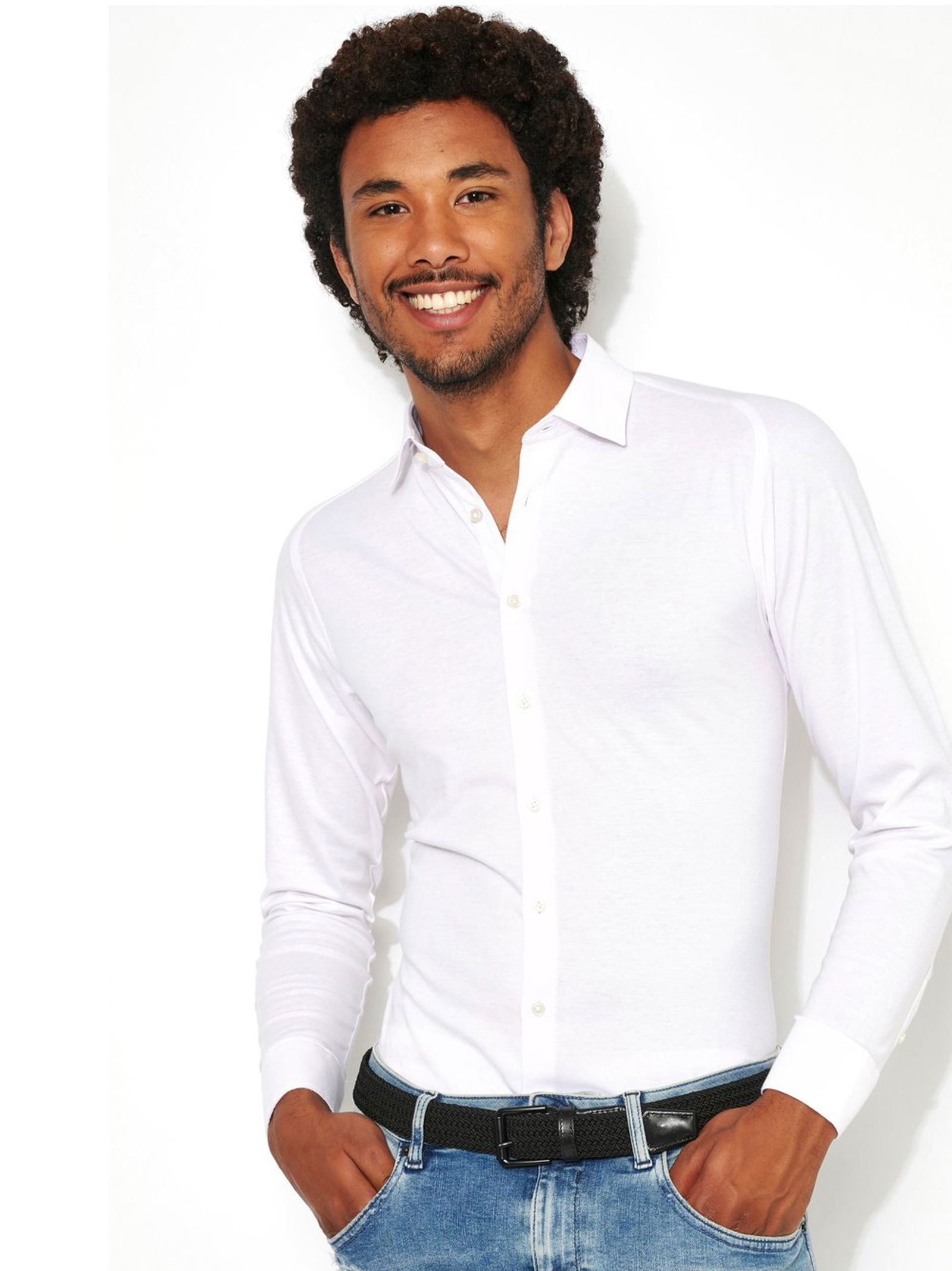 0e1e89475ef62fca9e1553f6f4d2c0ff DESOTO |  DESOTO Hemd Modern Fit  | M | solid white