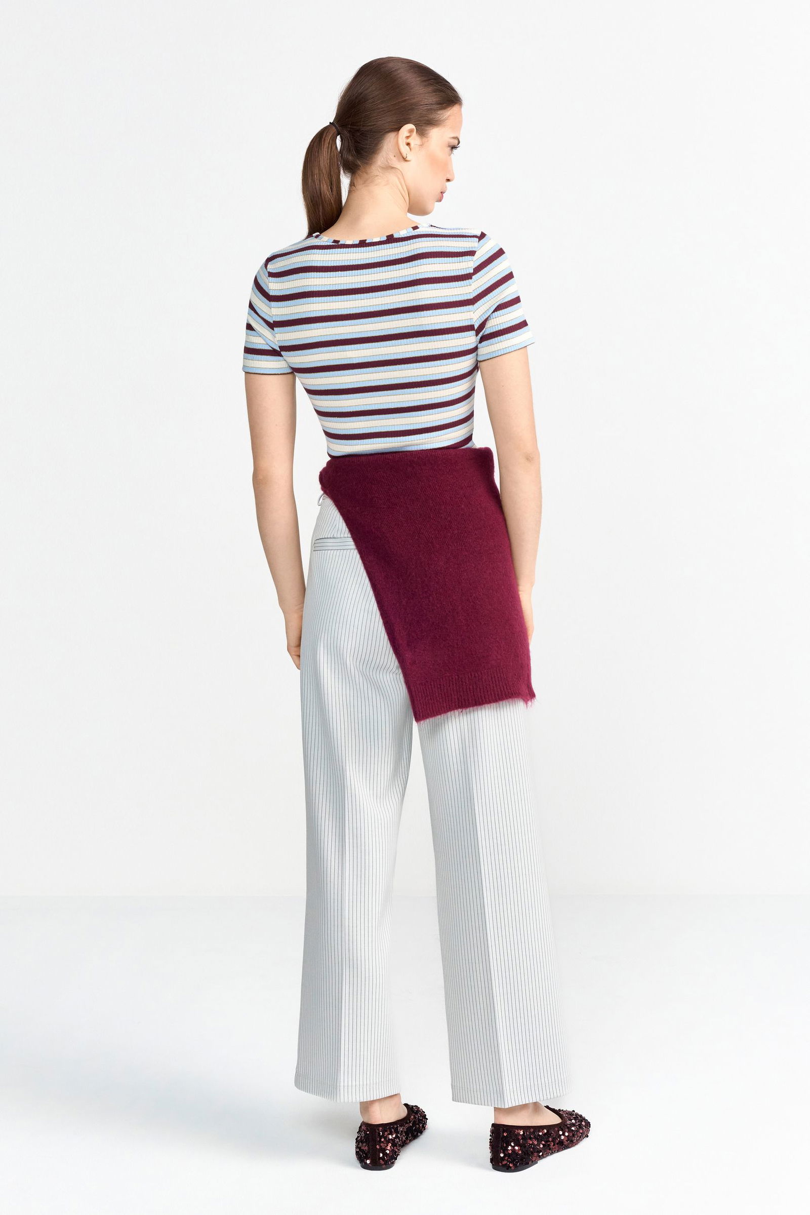  | Multicolor Rib Shirt, ruby glow | L | ruby glow