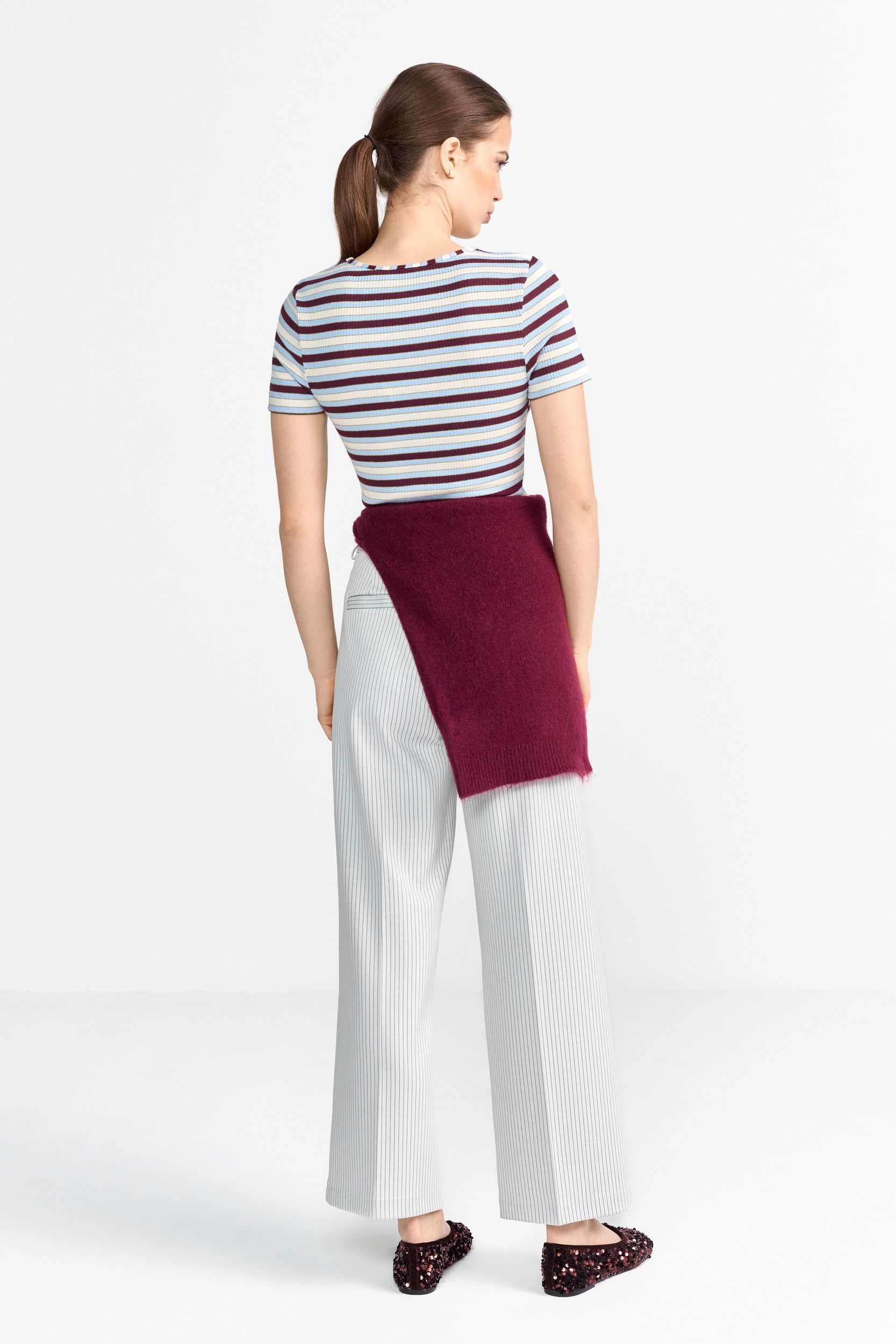  |  Multicolor Rib Shirt, ruby glow | L | ruby glow
