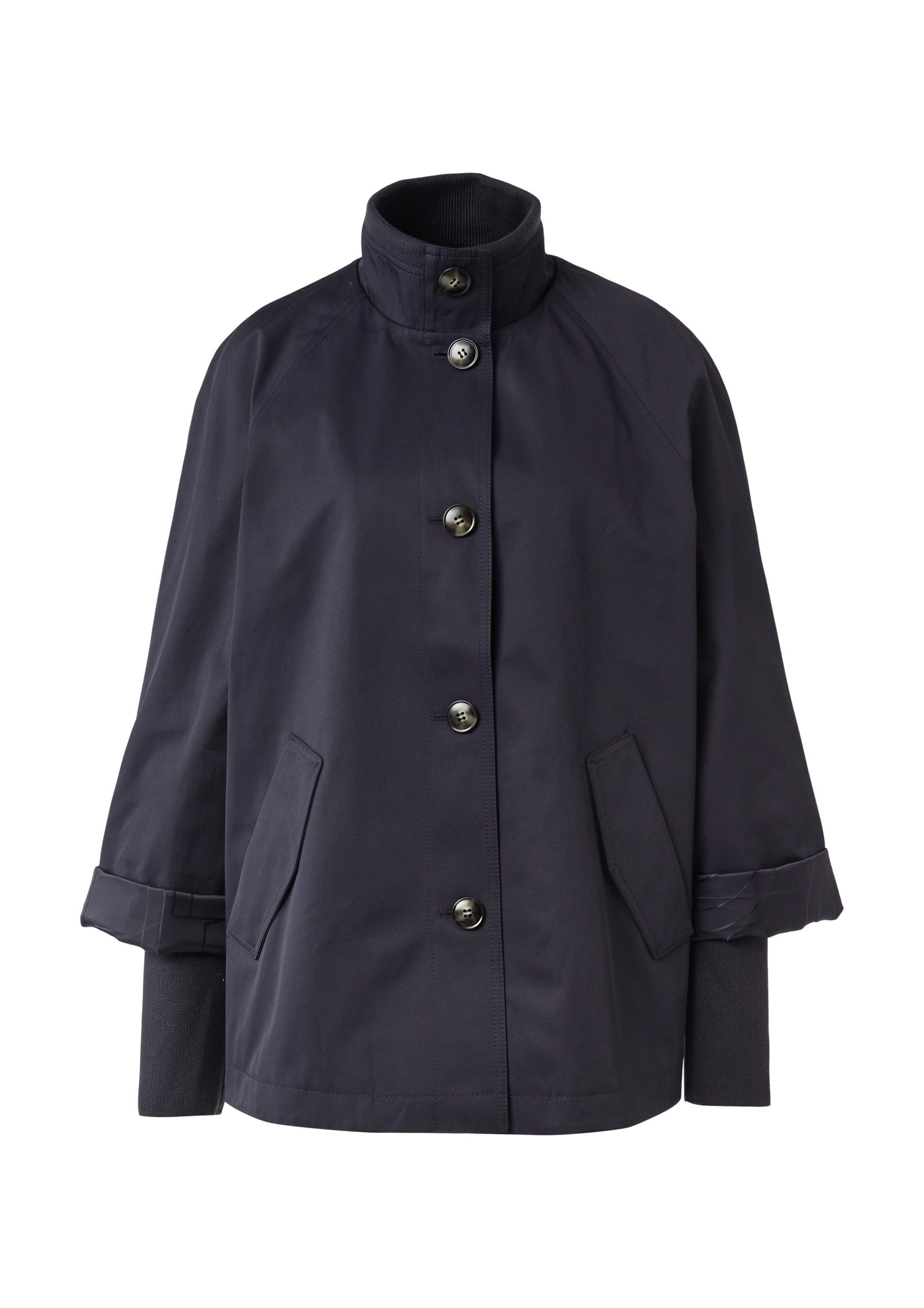 Comma Cape-Jacke im Relaxed Fit mit Stehkragen und Rippbündchen #2