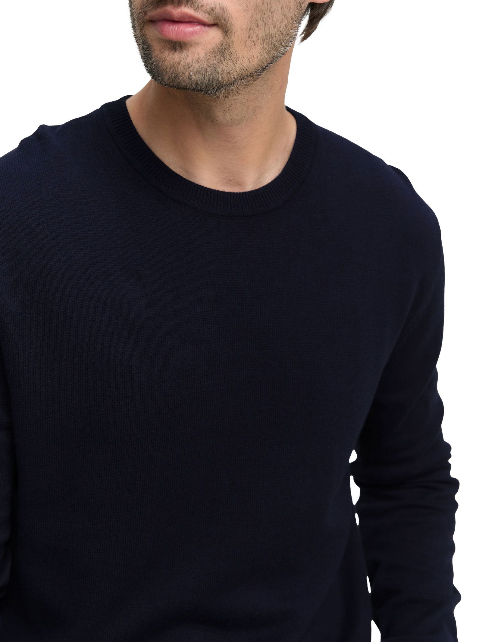 Tom Tailor | Strickpullover mit Kaschmir-Anteil | M | knitted navy melange