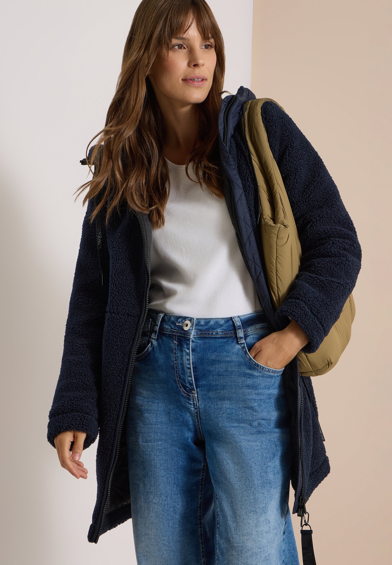 TOS Teddy Matmix Coat, dark navy blue #3