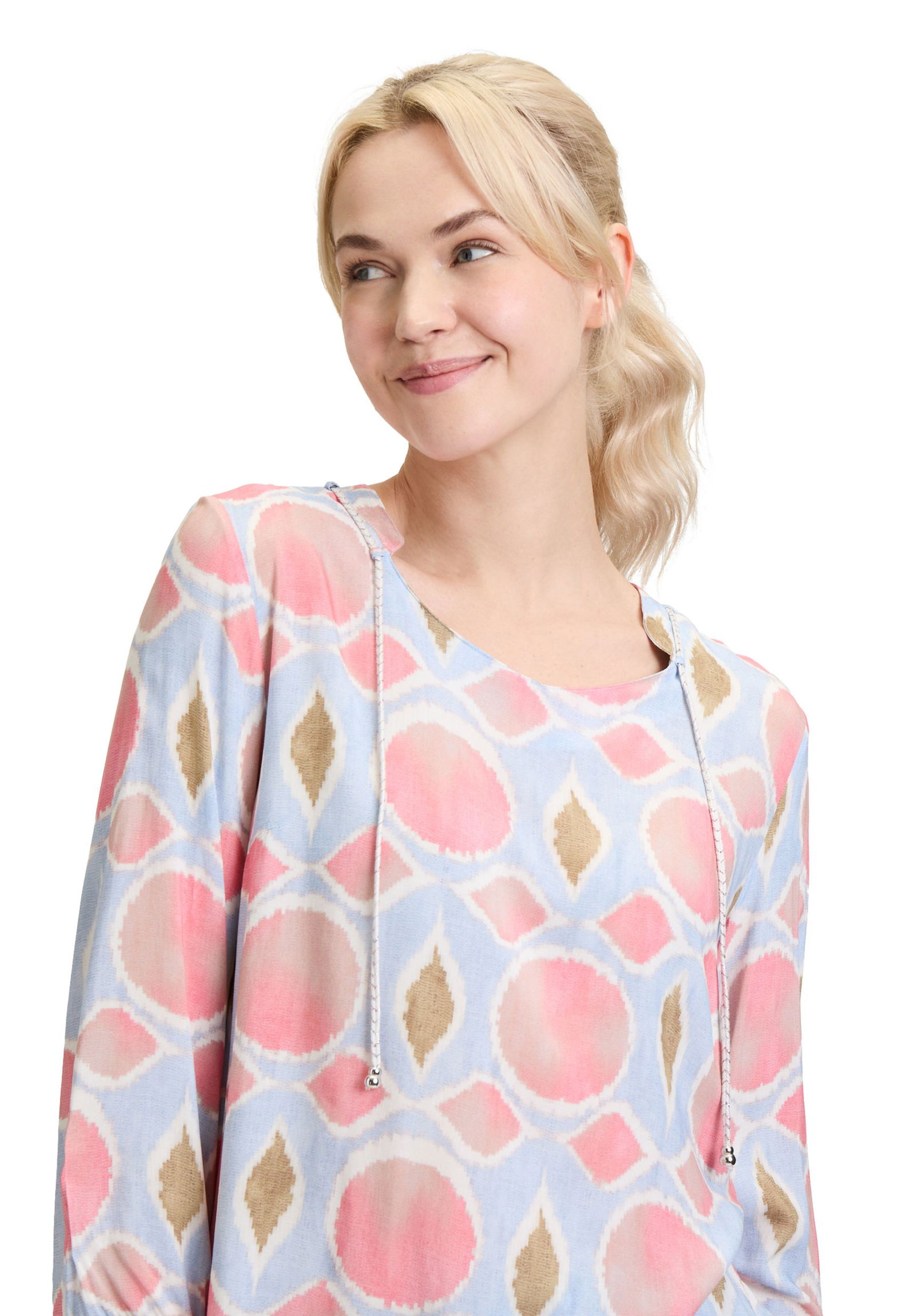 Cartoon |  Cartoon Druckbluse  | 40 | rosé/blue