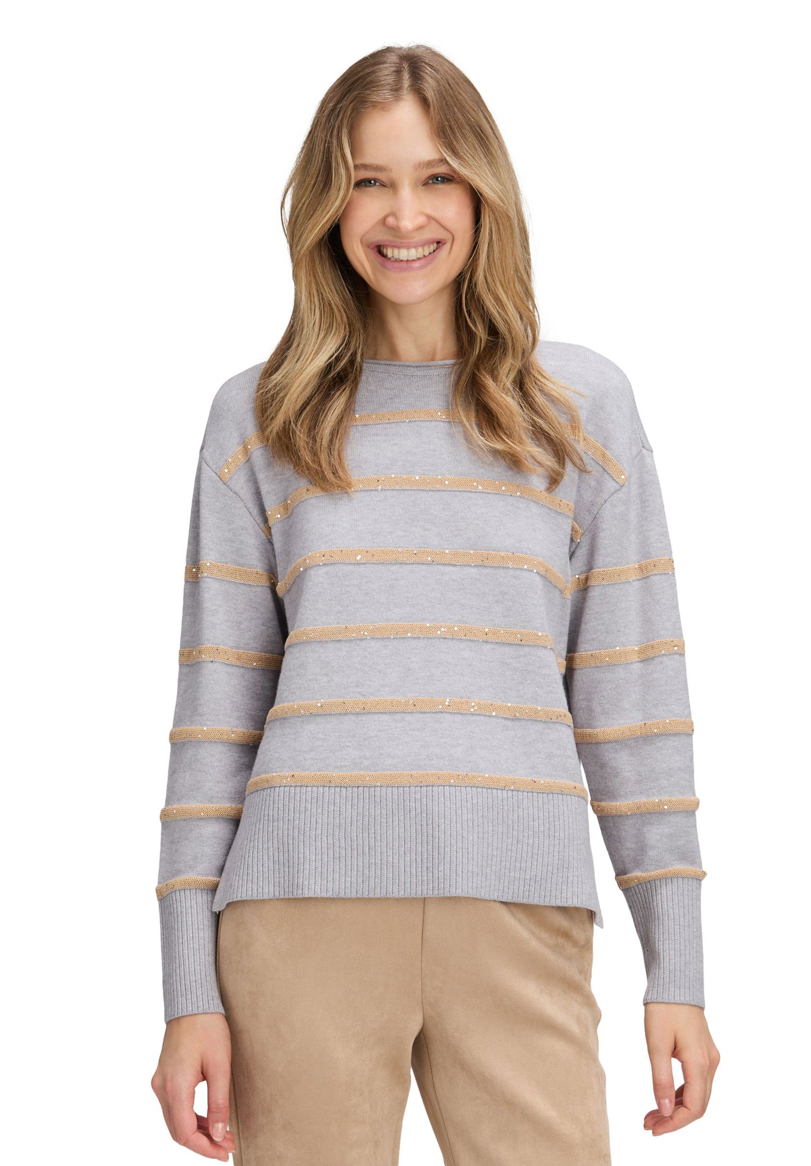 Betty Barclay | Betty Barclay Pullover | 46 | patch grey/beige