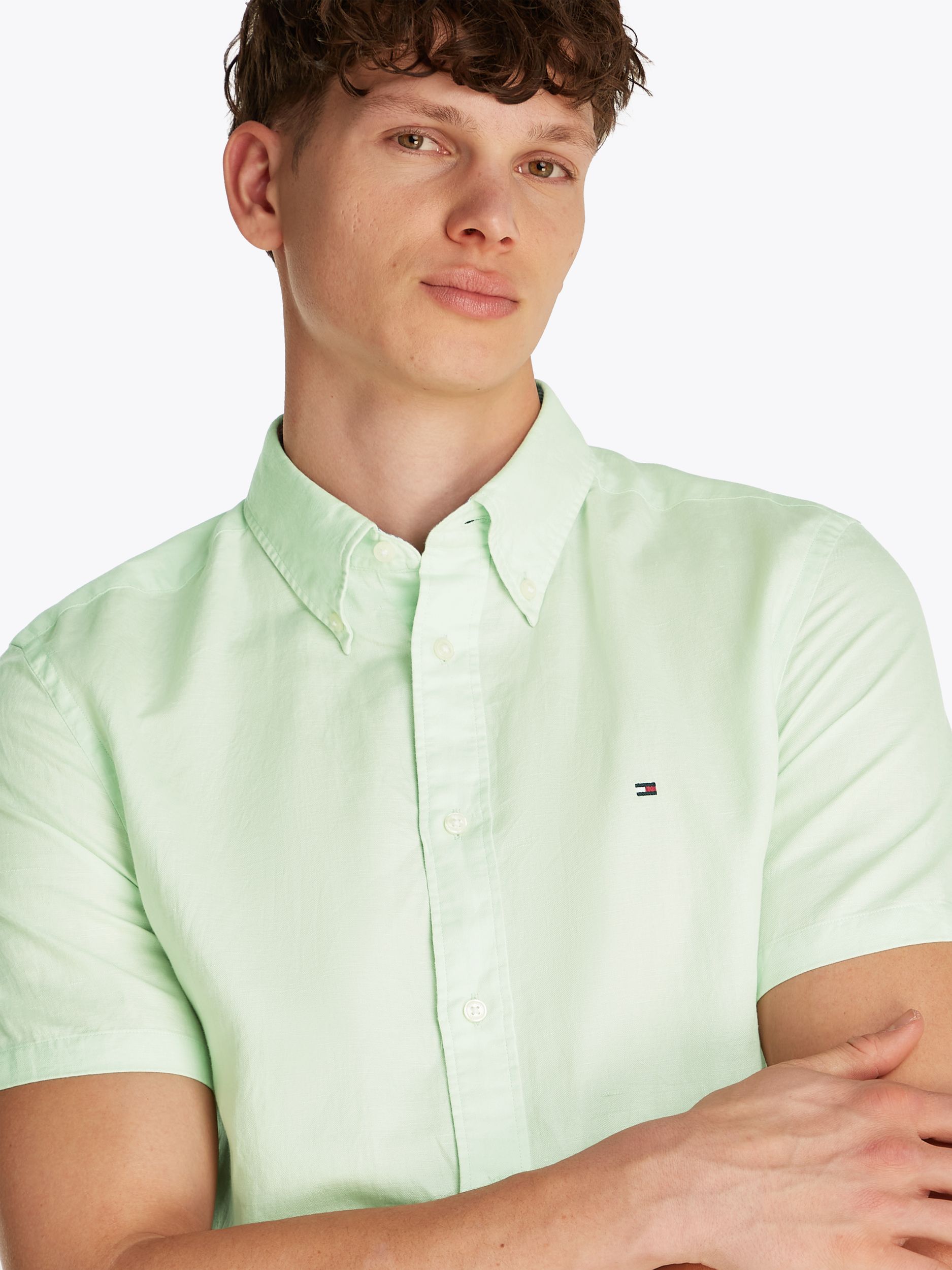 Tommy Hilfiger |  Tommy Hilfiger Hemd Regular Fit  | L | opal green