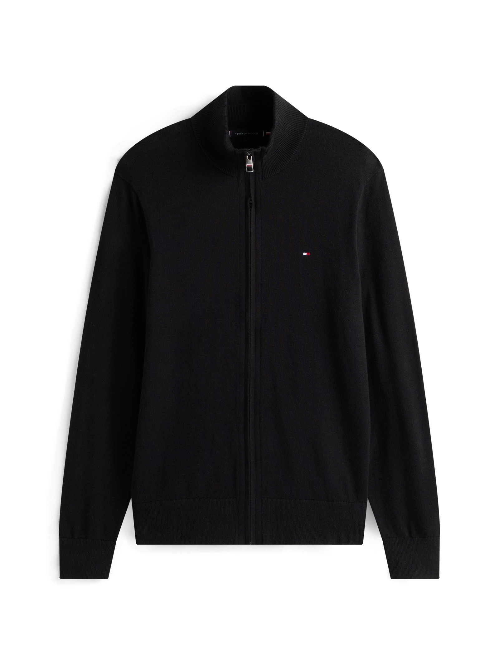 PIMA ORG CTN CASHMERE ZIP THRU, BLACK #5