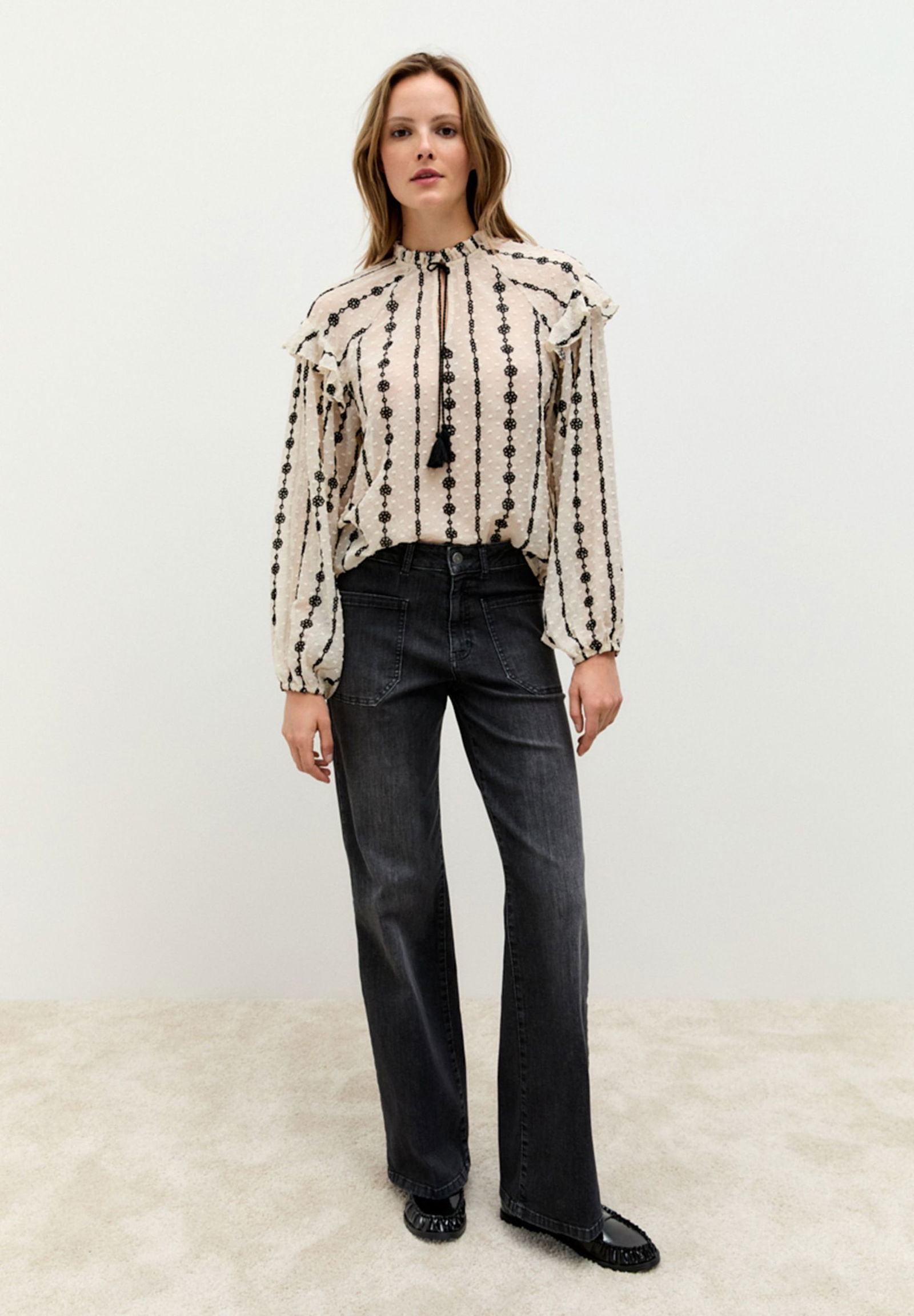 More & More |  More & More Druckbluse  | 38 | ecru