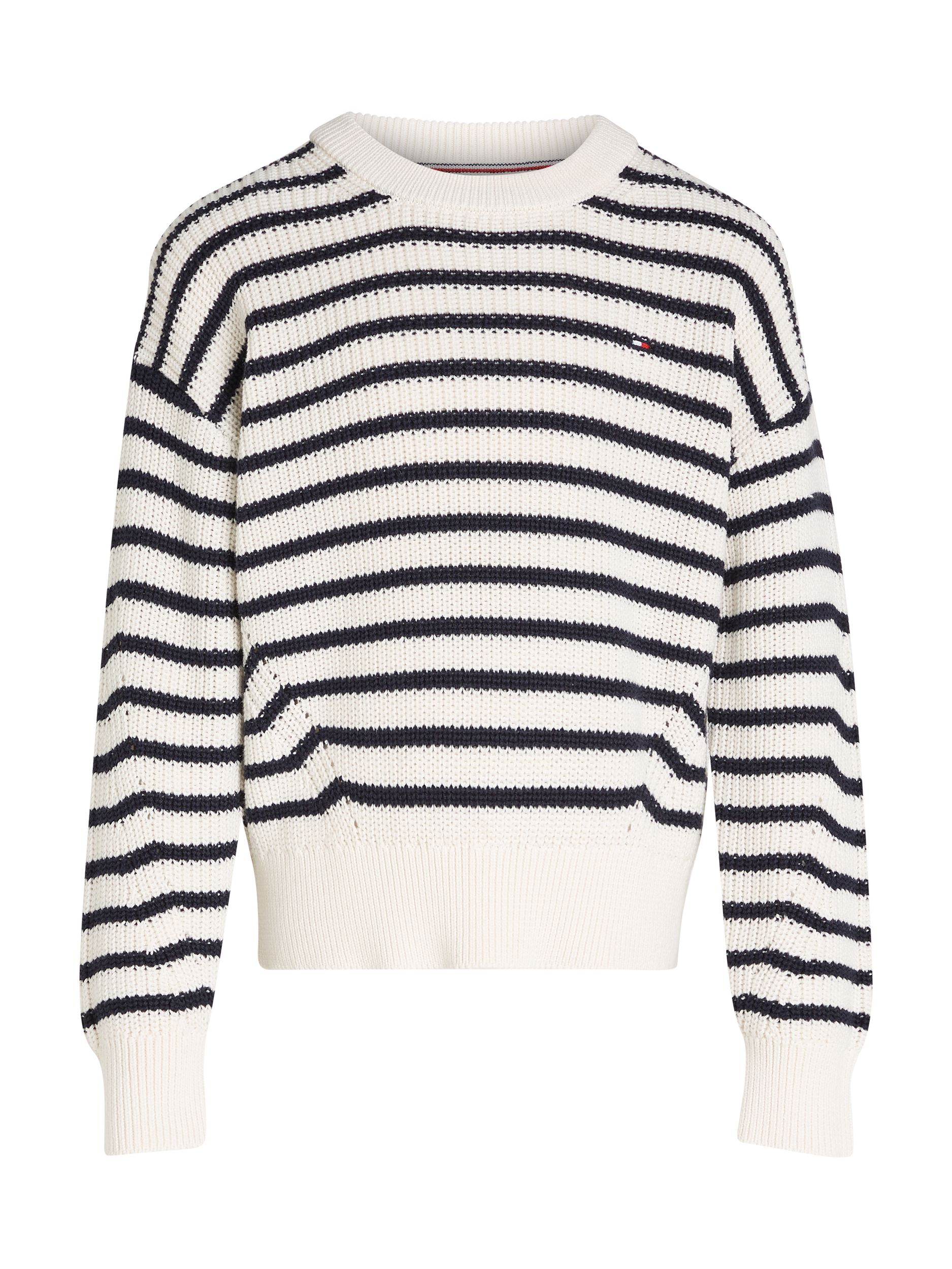 Tommy Hilfiger |  ESSENTIAL STRIPE SWEATER | 176 | desert sky stripe