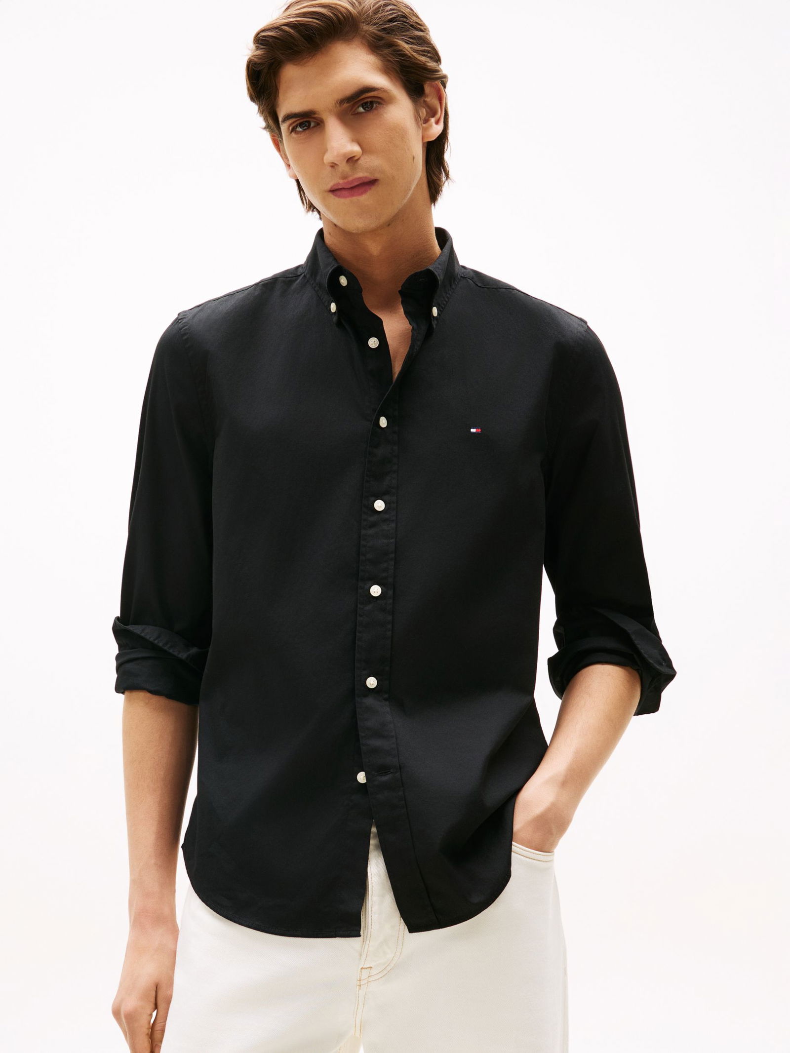 Tommy Hilfiger |  Tommy Hilfiger Hemd Regular Fit  | M | black