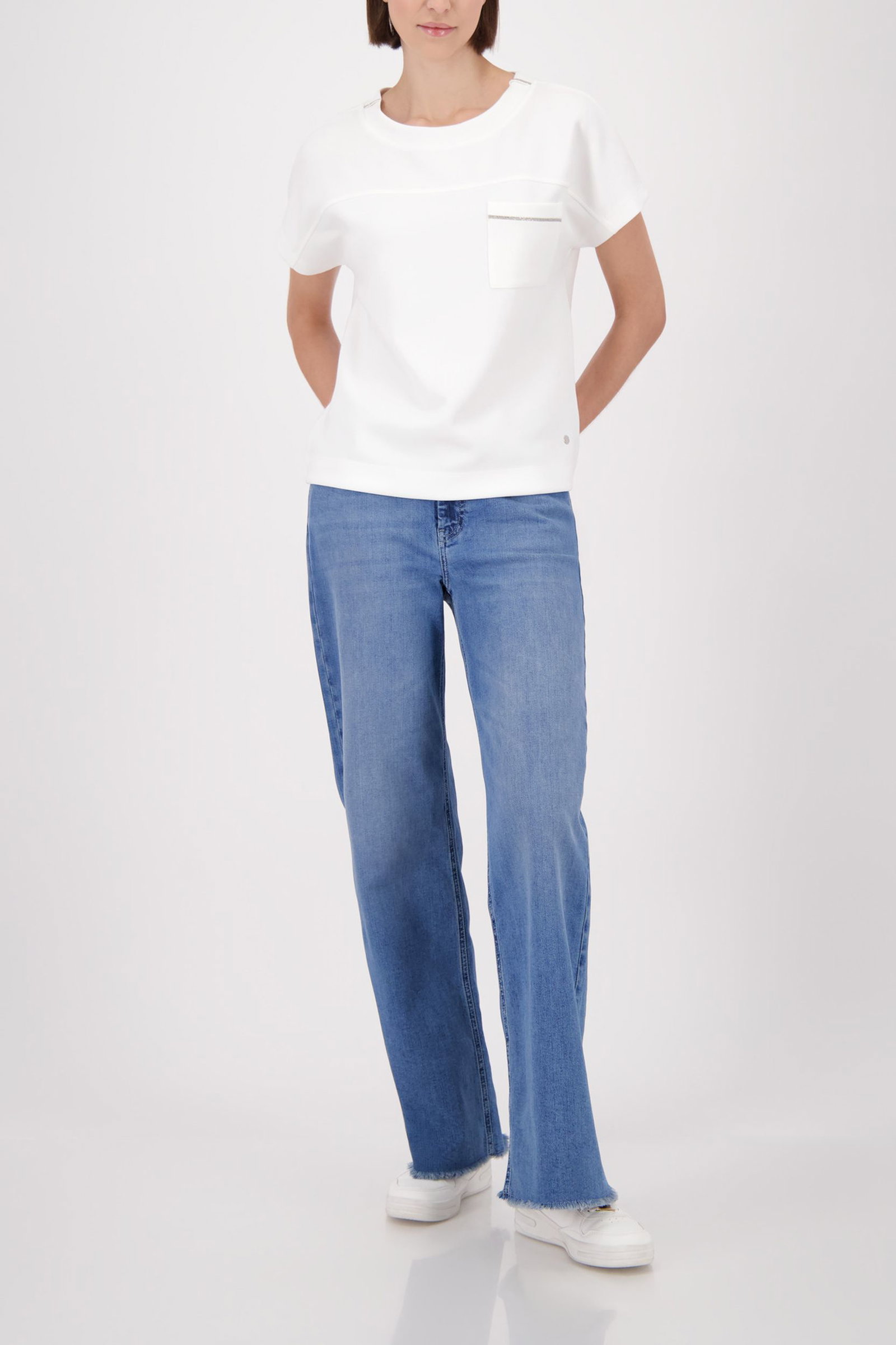 Monari |  Sweatshirt, off-white | 36 | off-white