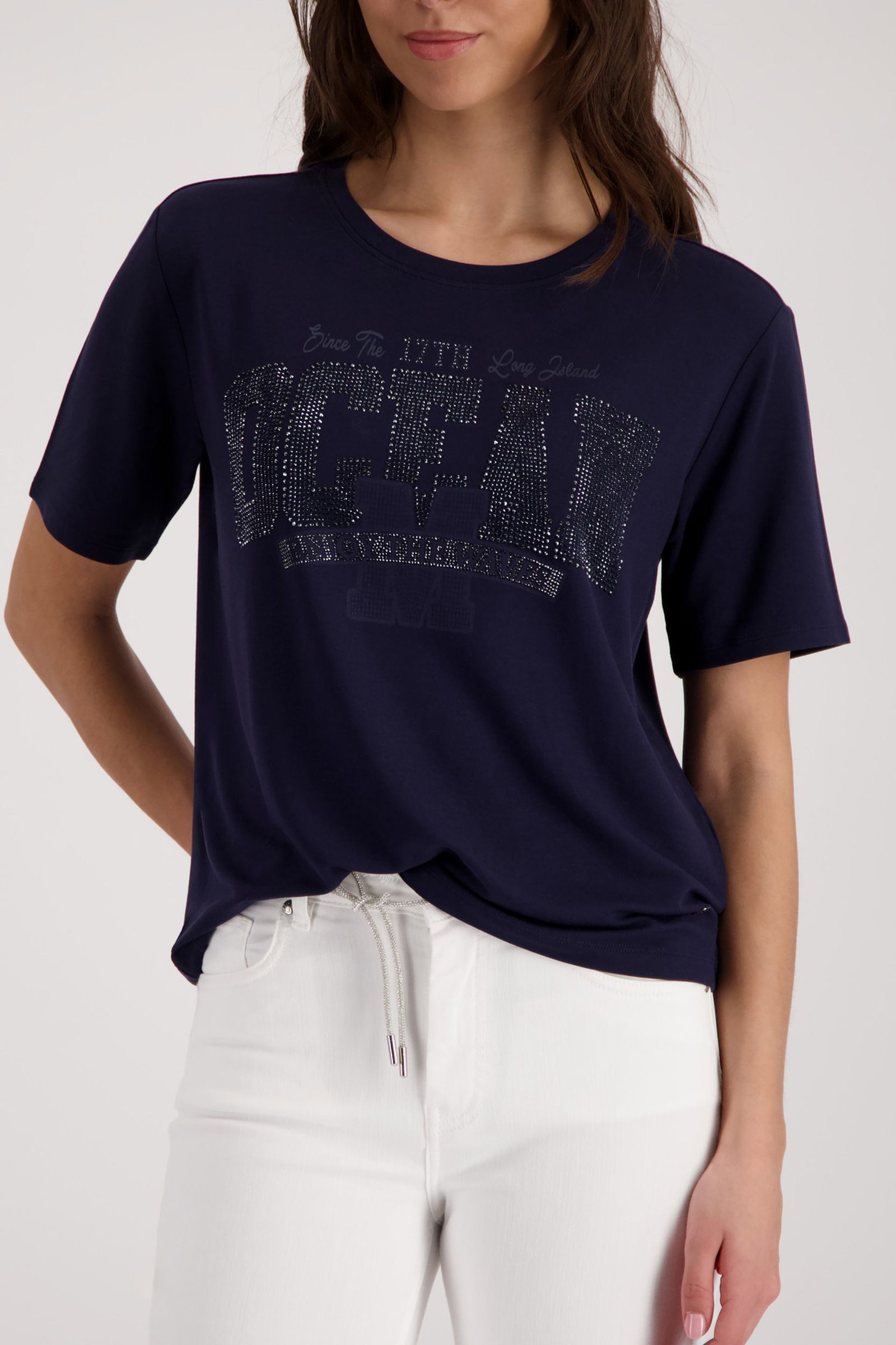 Monari |  T-Shirt, marine | 38 | marine