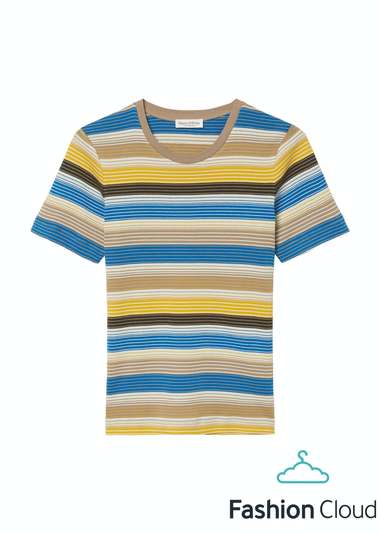 Marc O´Polo |  Ringel-T-Shirt slim | L | multi/ dusty earth