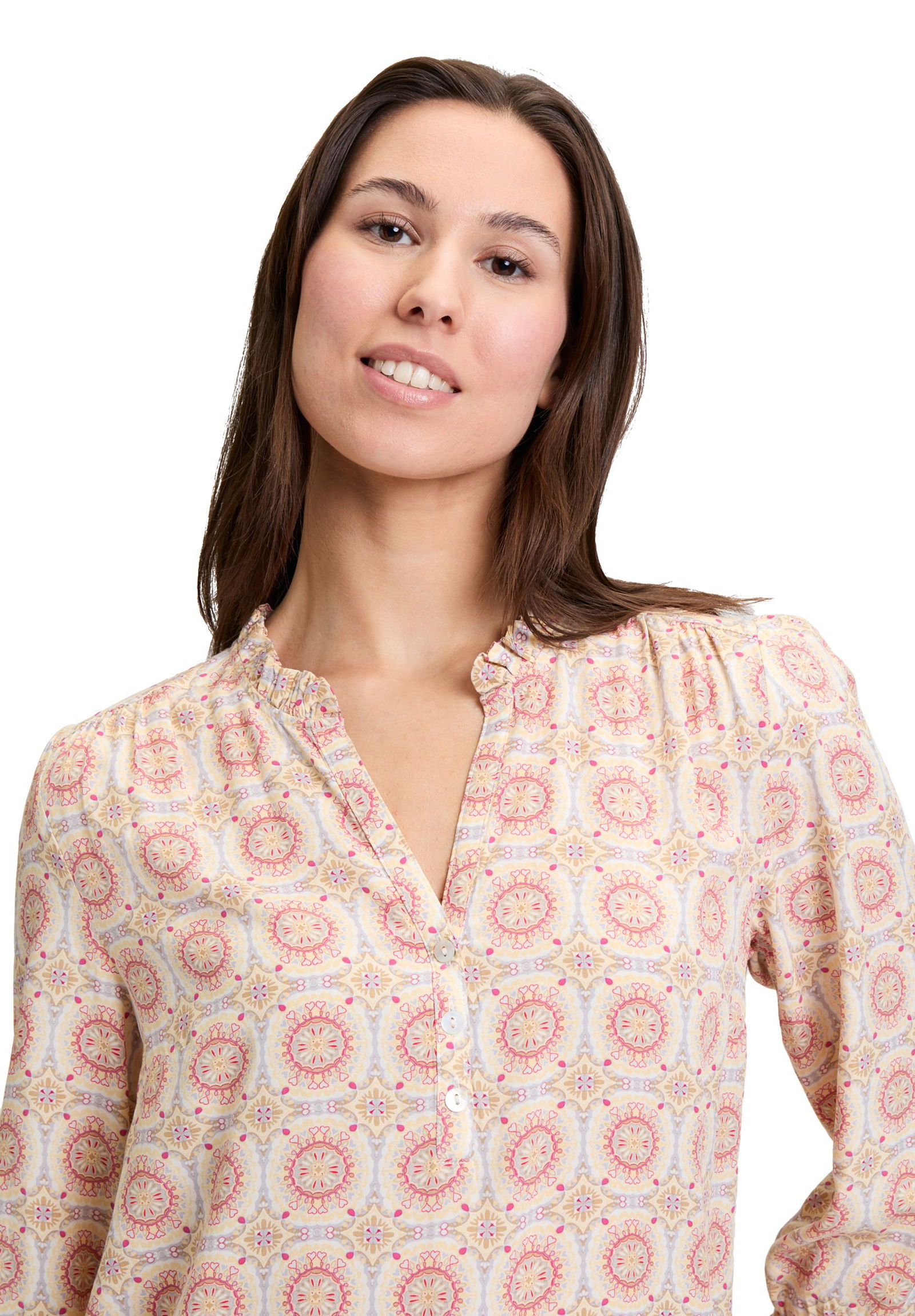 Cartoon | Cartoon Druckbluse | 40 | cream/rosé
