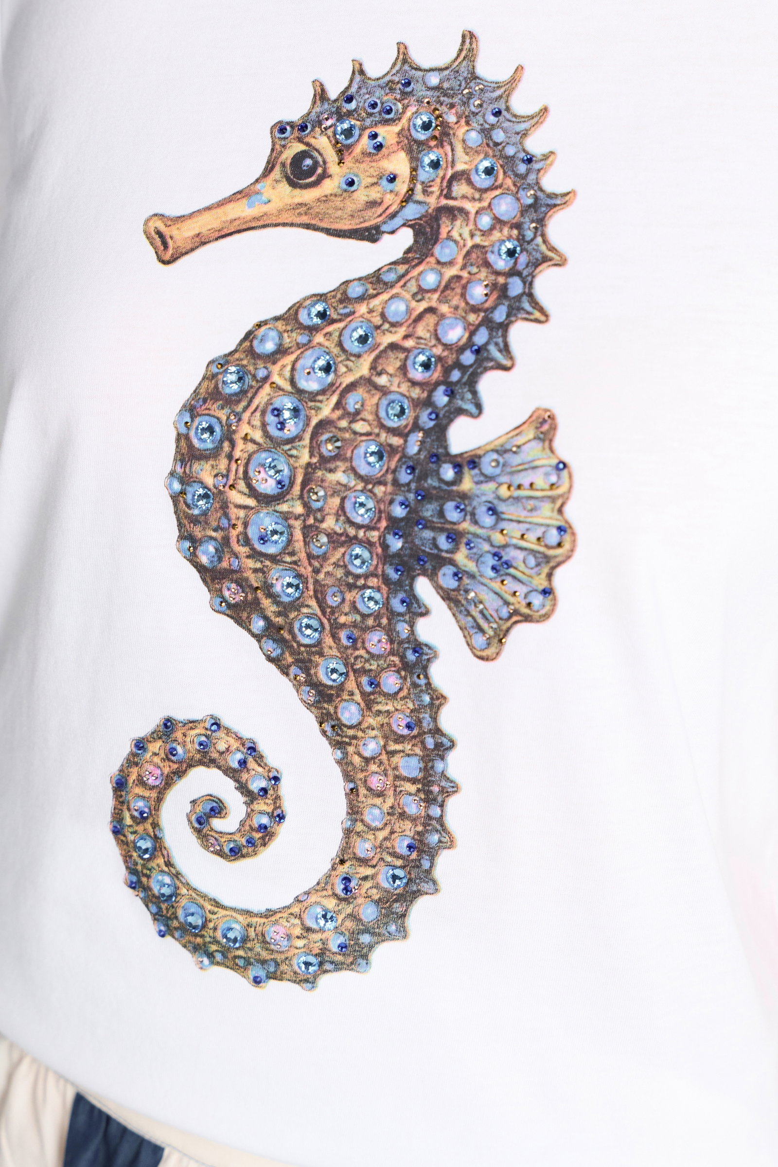 Elegant Fit T-Shirt Seahorse, white #5